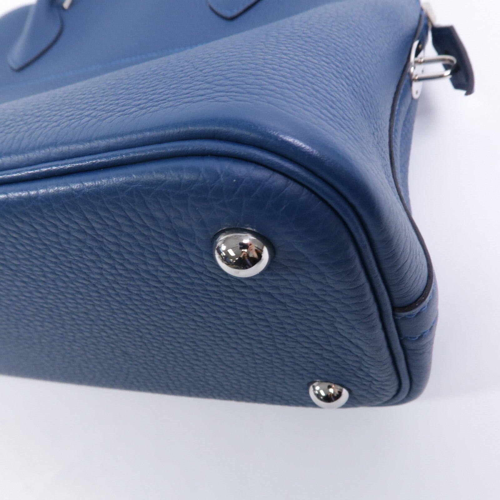 HERMES Togo皮革Bolide 31手挽袋Bleu Colvert