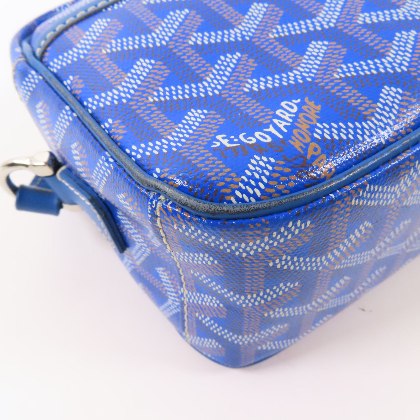 GOYARD 塗層帆布Sac Cap Vert銀扣肩背袋