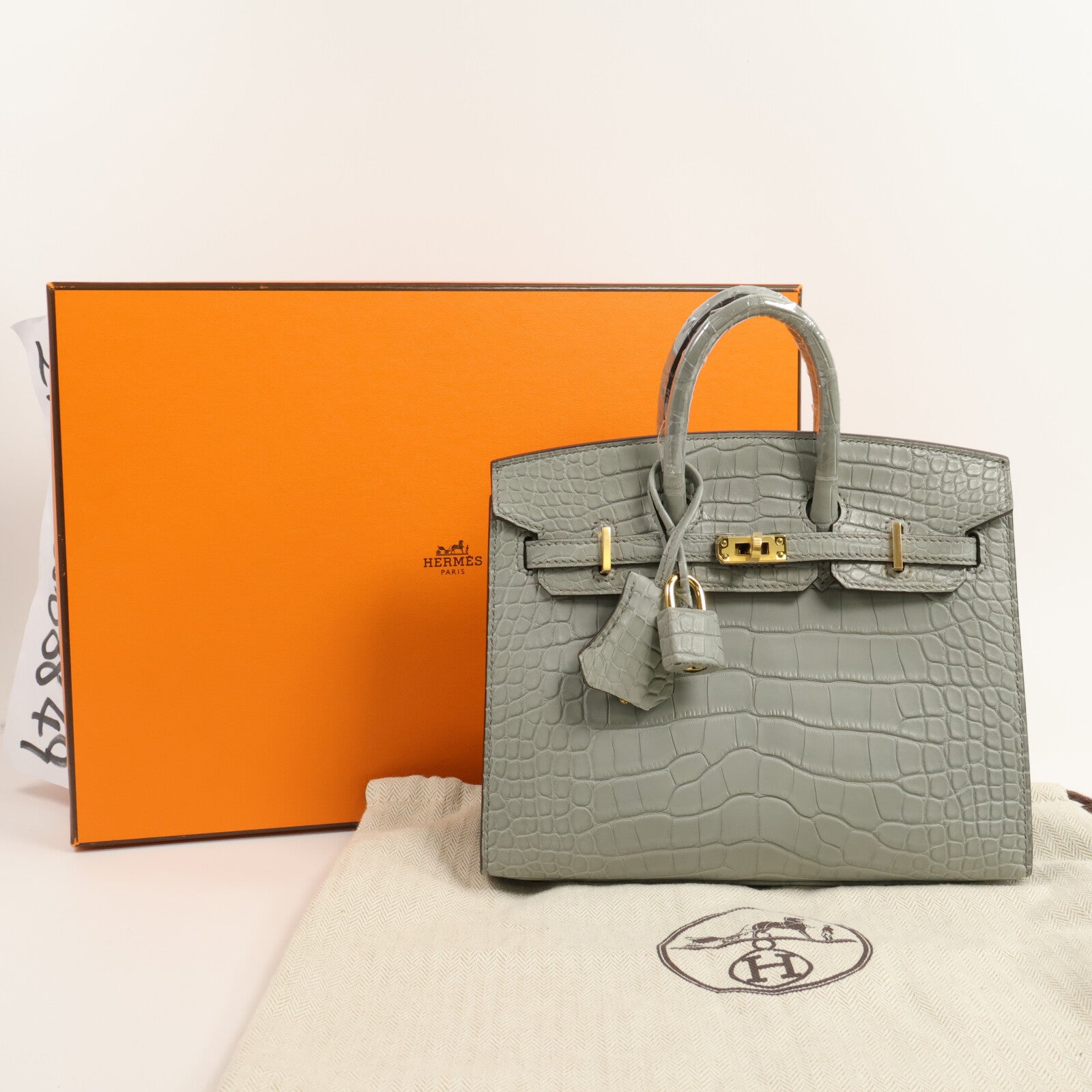 HERMES 鱷魚皮革Birkin 20手挽袋