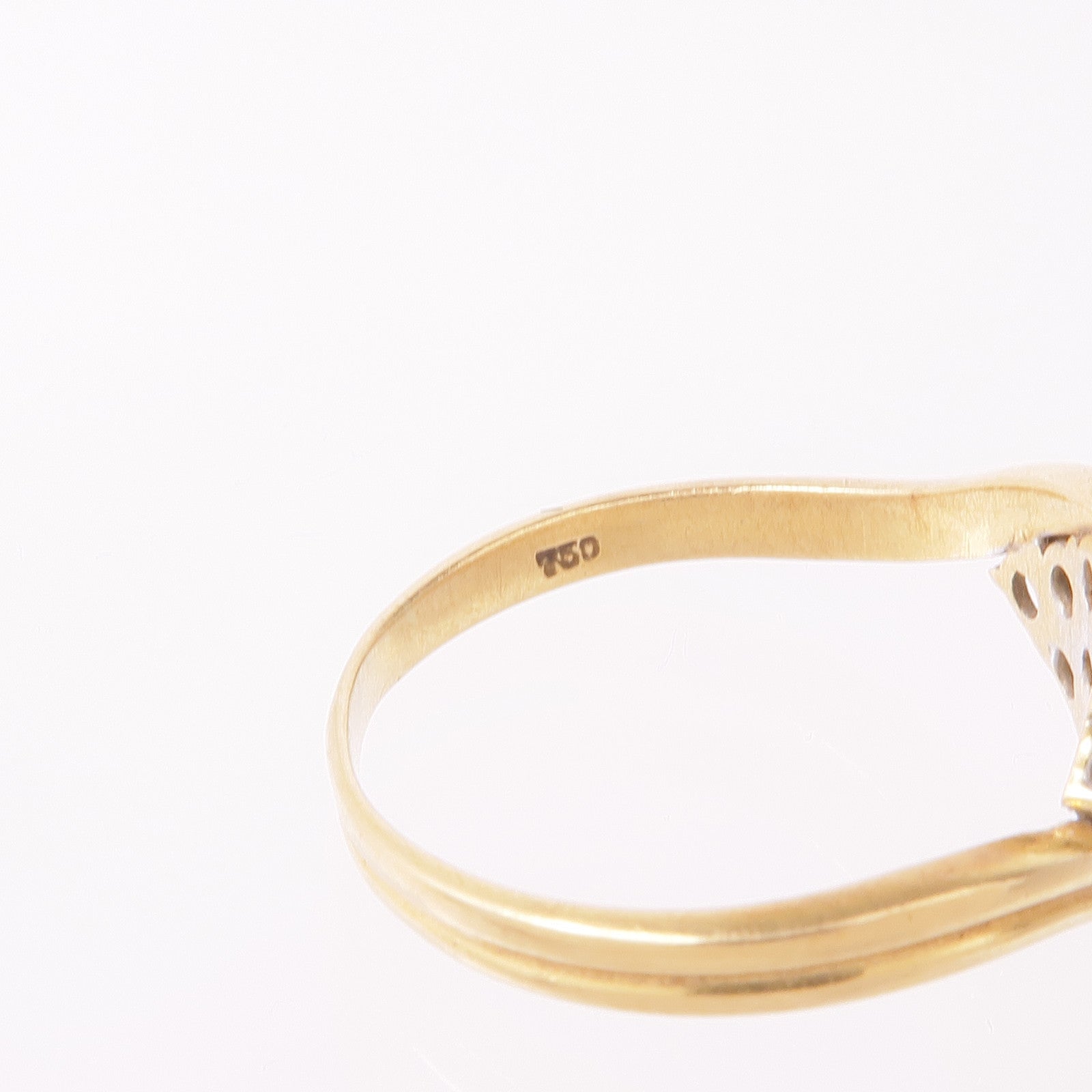 JEWELRY 18K黃金/白金Diamond Ring鑽石戒指US#8