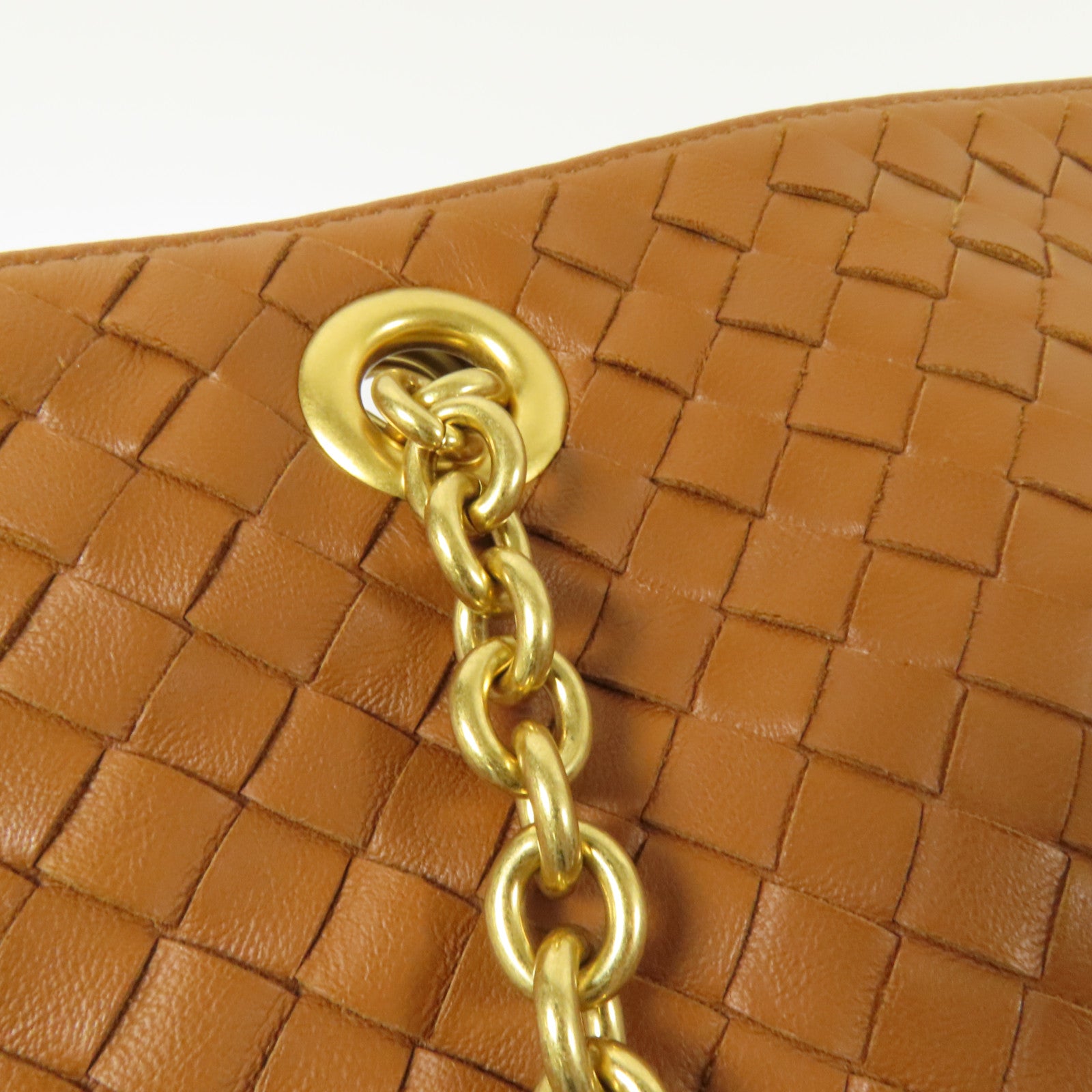 BOTTEGA VENETA 羊皮皮革Chain Shoulder金扣肩背袋