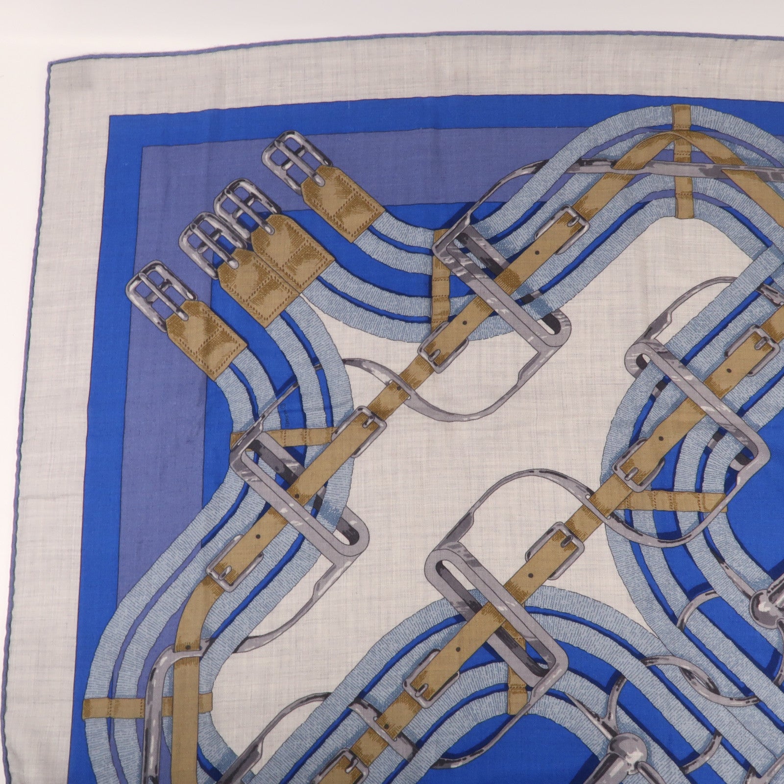 HERMES 羊絨Scarf圍巾Blue