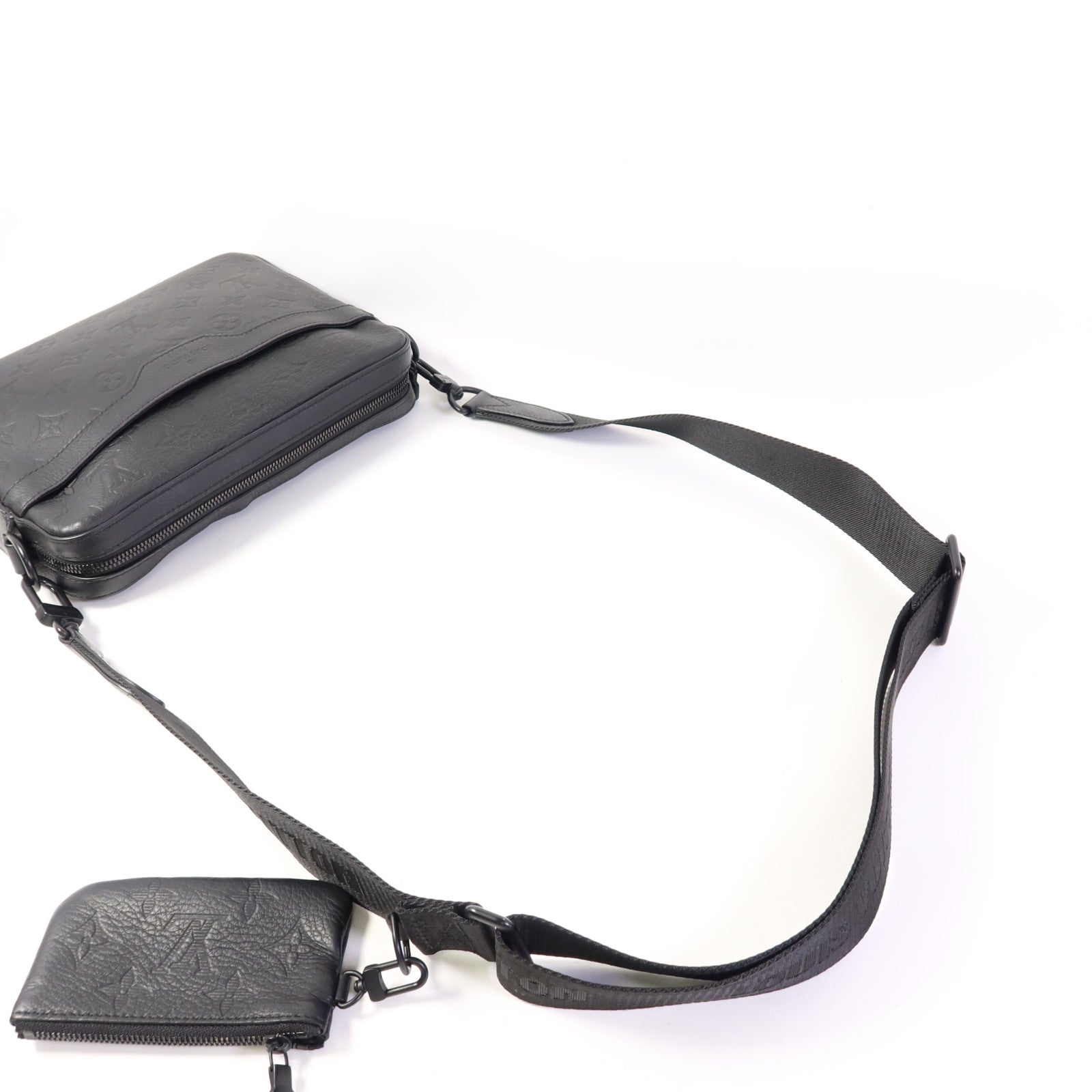 LOUIS VUITTON Monogram Shadow Trio Messenger肩背袋