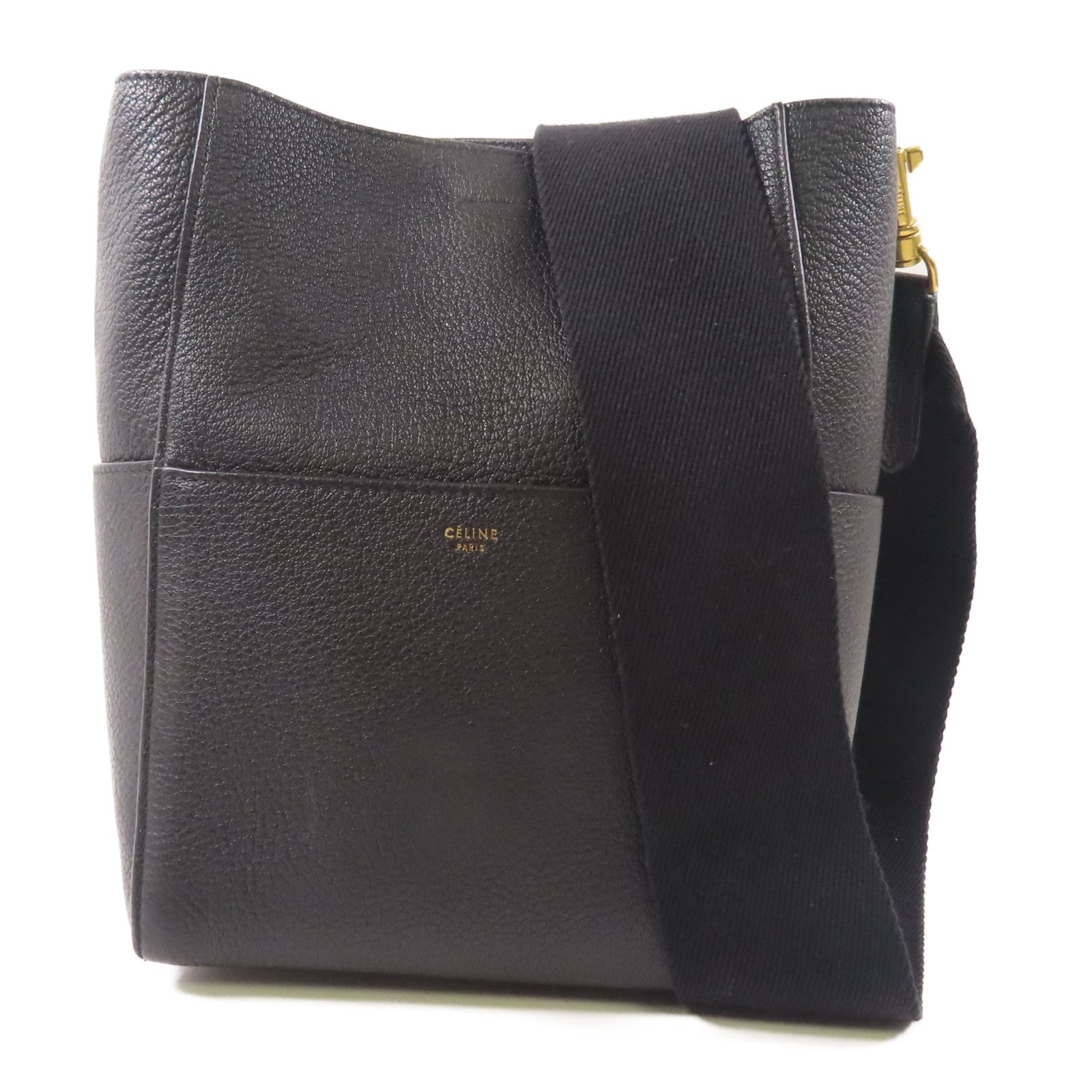 CELINE 牛皮皮革Sangle Small金扣肩背袋