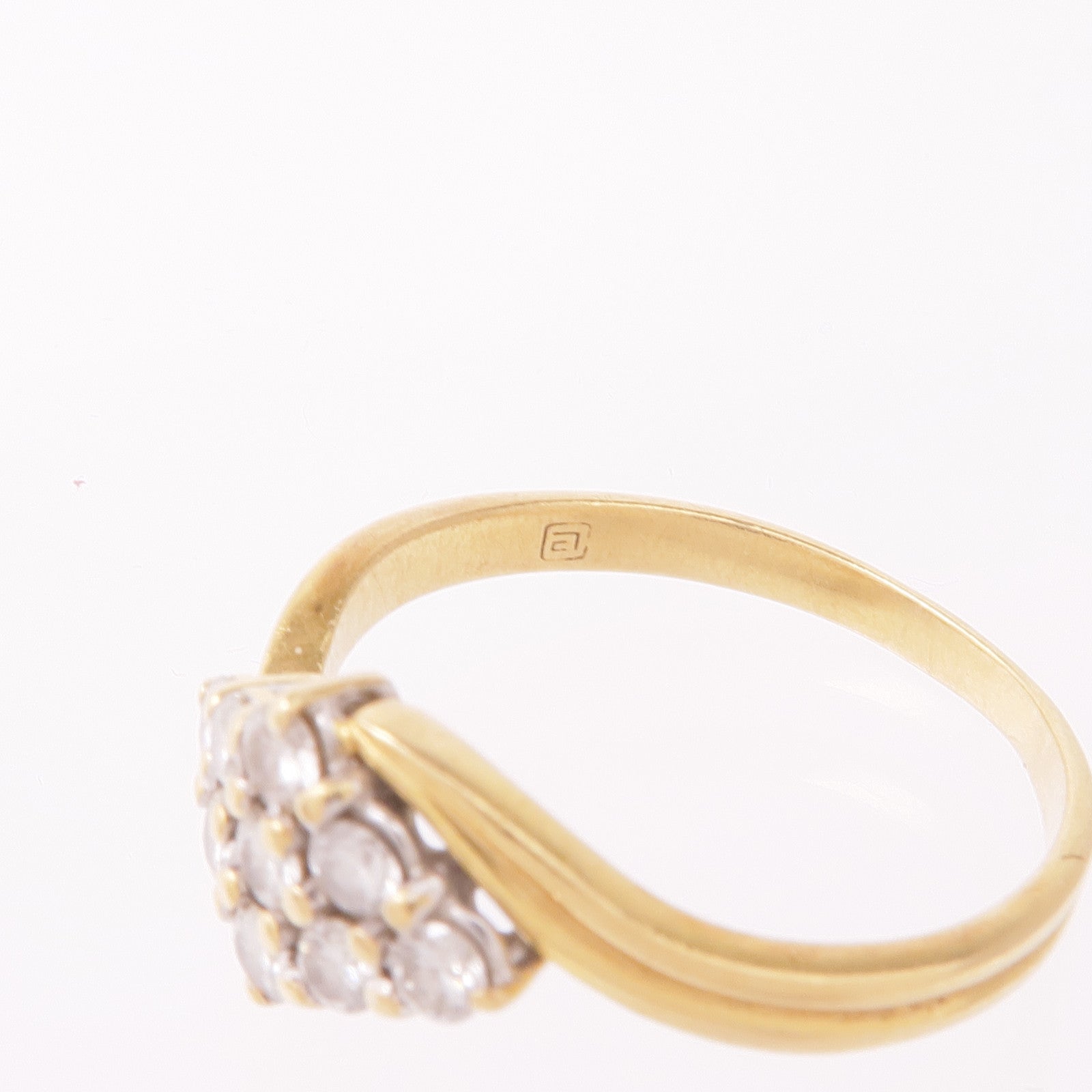 JEWELRY 【激減優惠】18K黃金/白金Diamond Ring鑽石戒指US#8