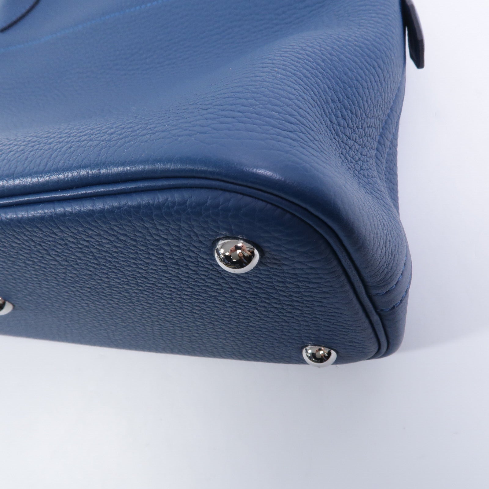 HERMES Togo皮革Bolide 31手挽袋Bleu Colvert