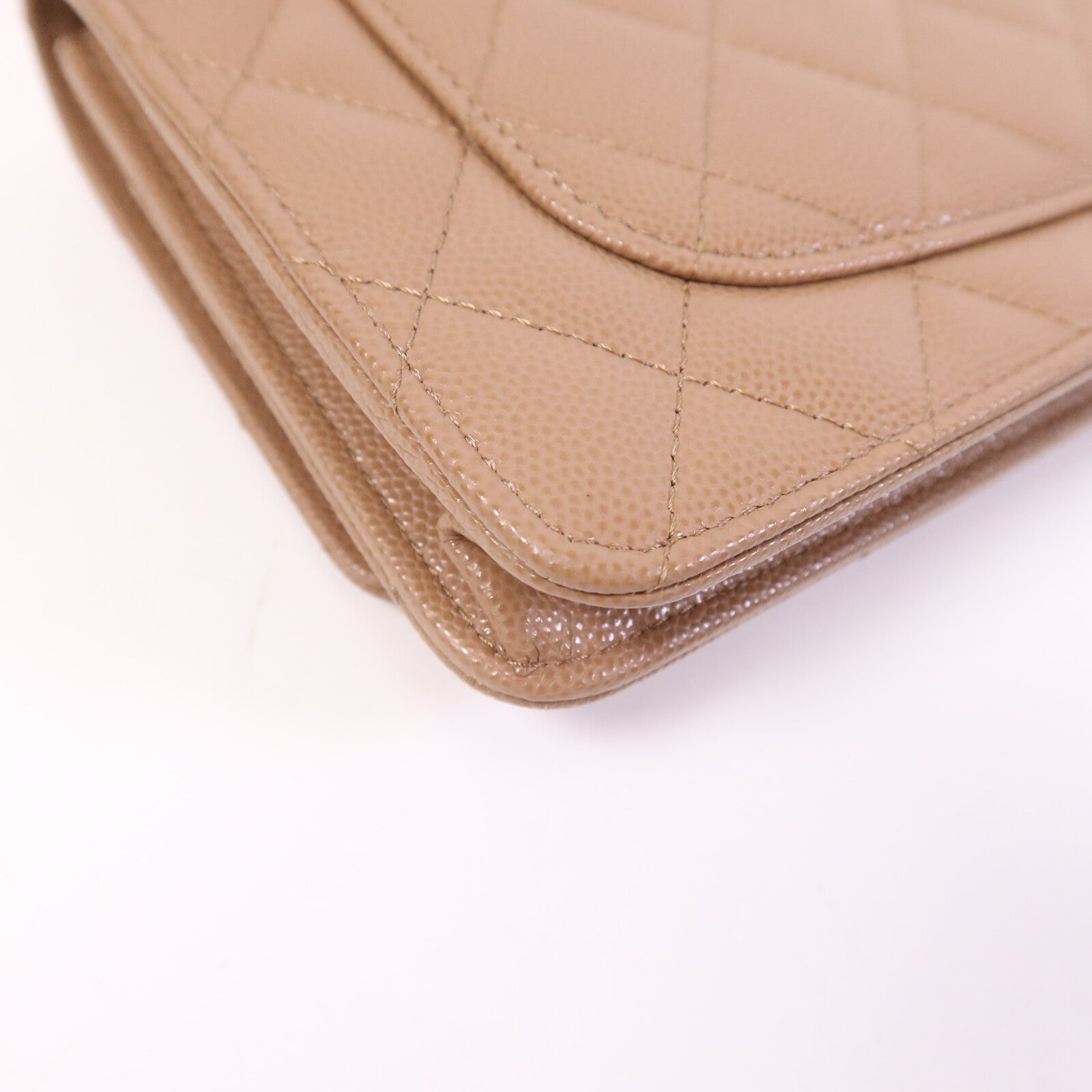 CHANEL 牛皮皮革WOC Wallet On Chain金扣鏈帶手挽肩背兩用袋
