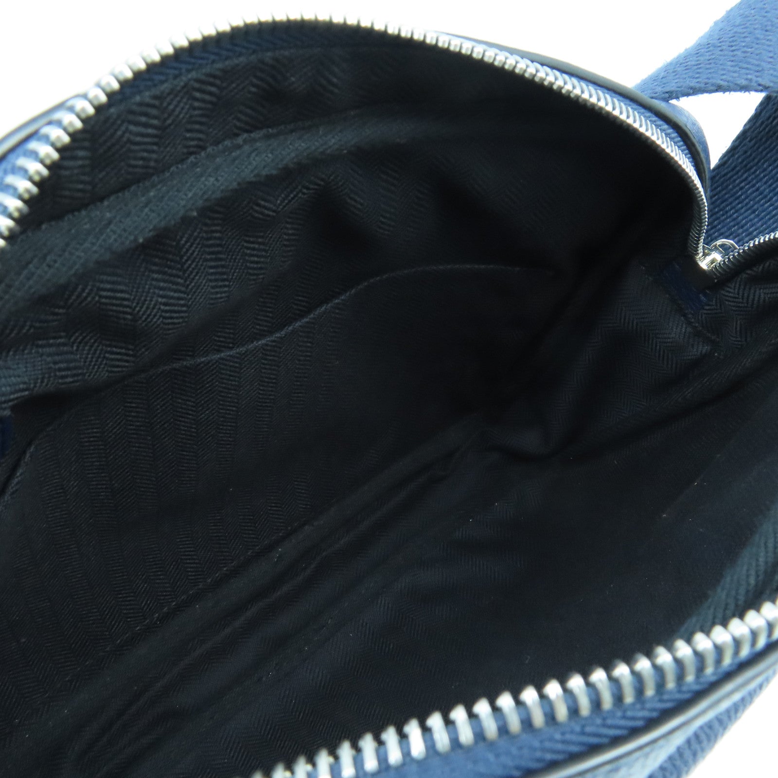 LOEWE 【清倉大減價】牛皮皮革Shoulder Bag銀扣肩背袋藍色