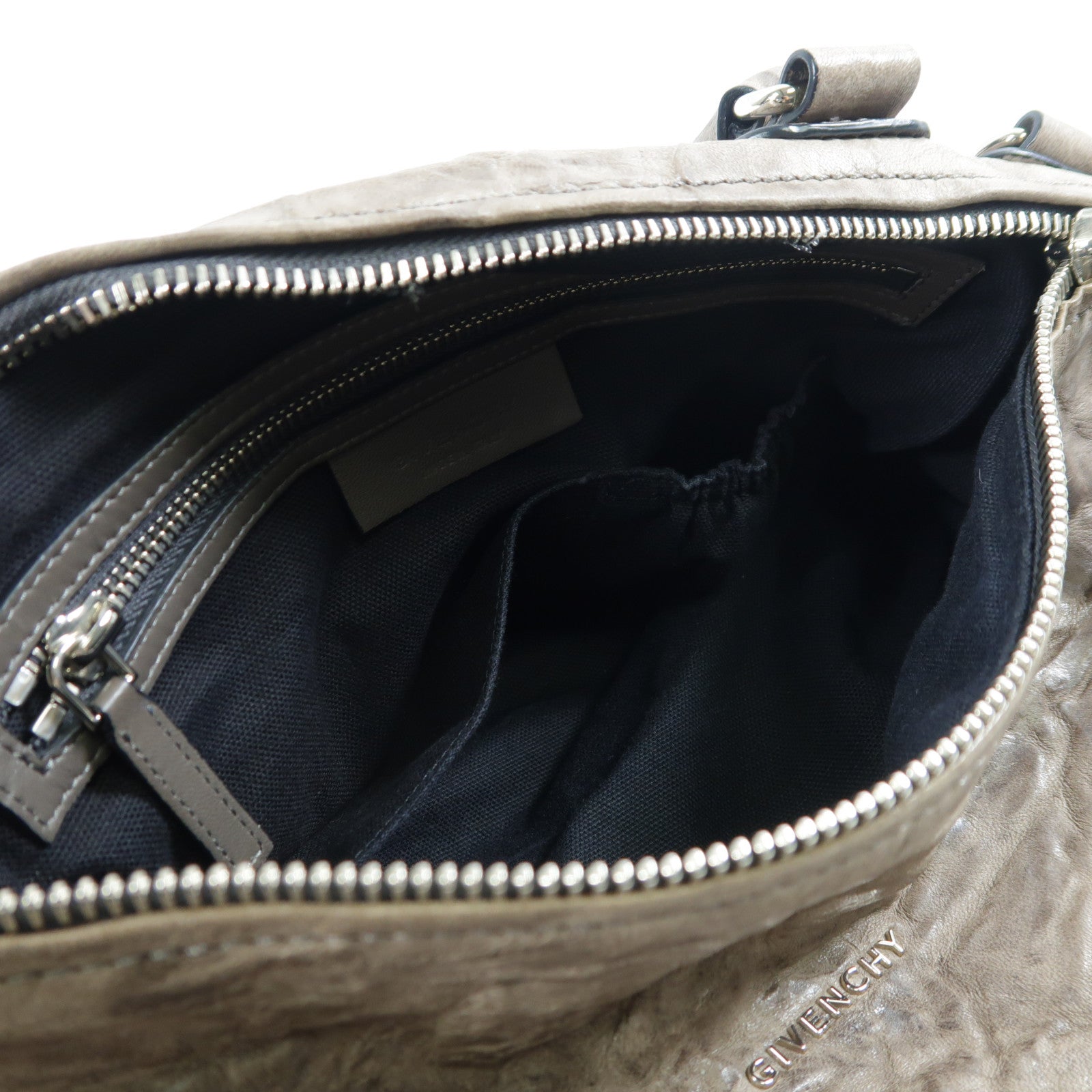 GIVENCHY 牛皮皮革2 Way Shoulder Bag銀扣手挽肩背兩用袋