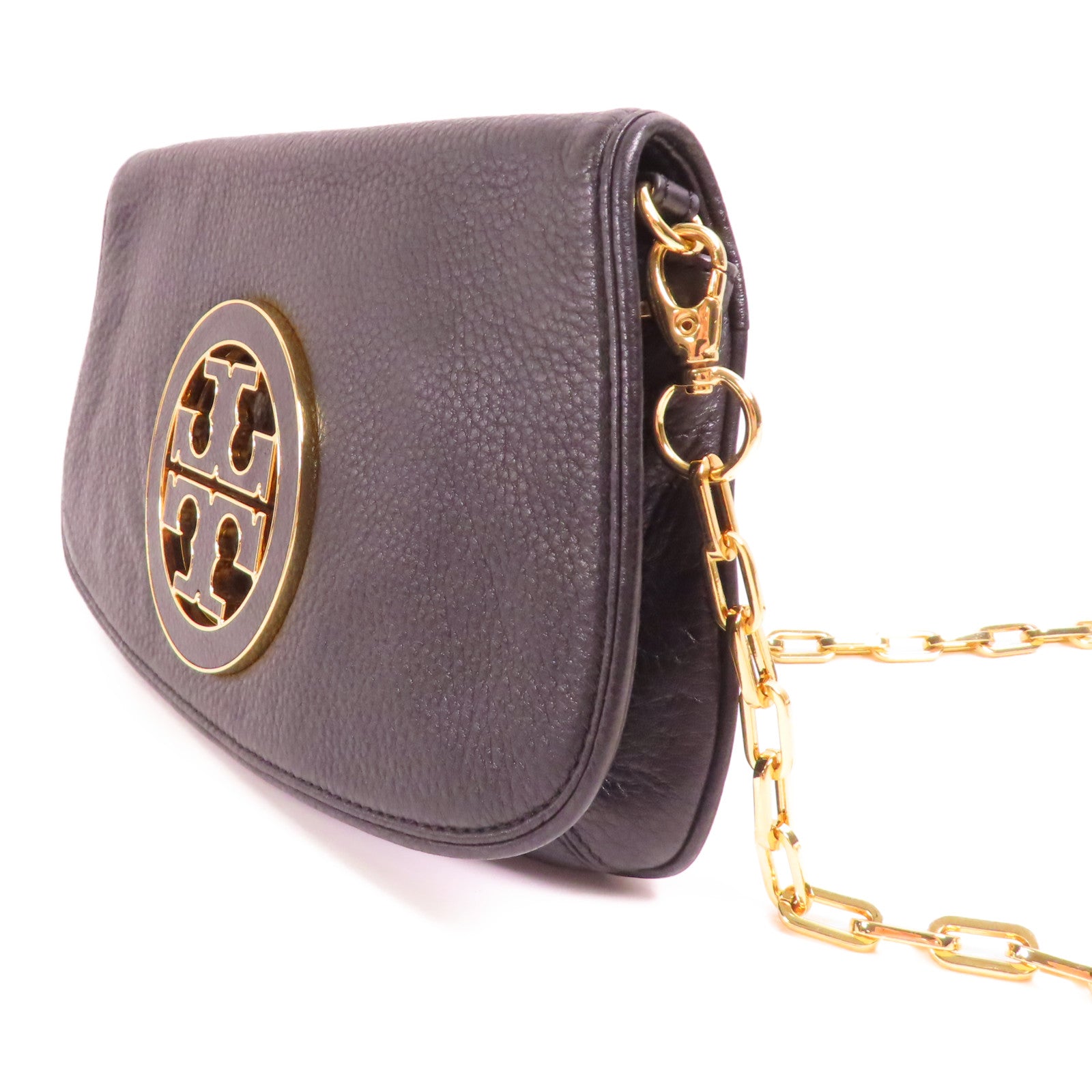 Tory Burch 牛皮皮革Shoulder Bag金扣鏈帶肩背袋