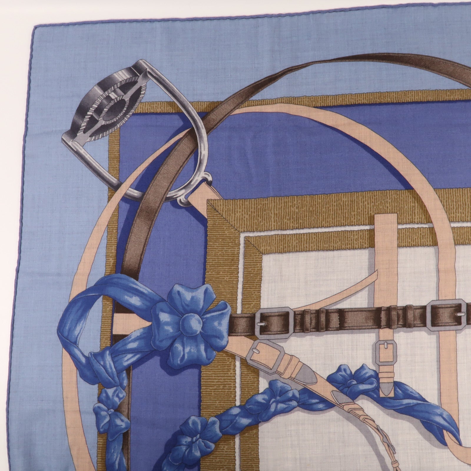 HERMES 羊絨Scarf圍巾Blue