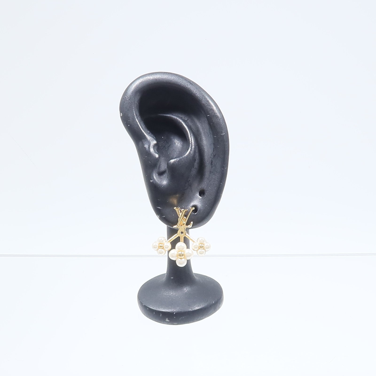 LOUIS VUITTON 金屬/PVC Floragram Earrings