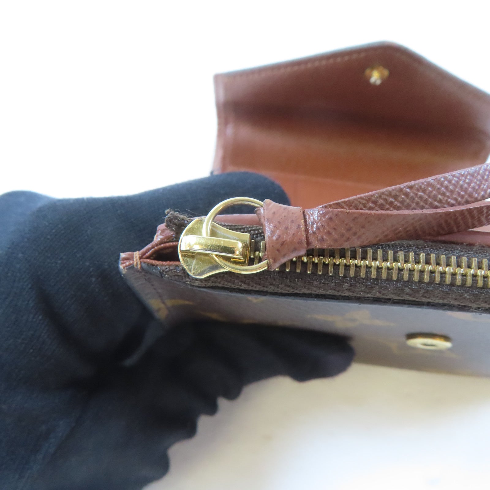 LOUIS VUITTON Monogram Victorine Wallet金扣錢包啡色
