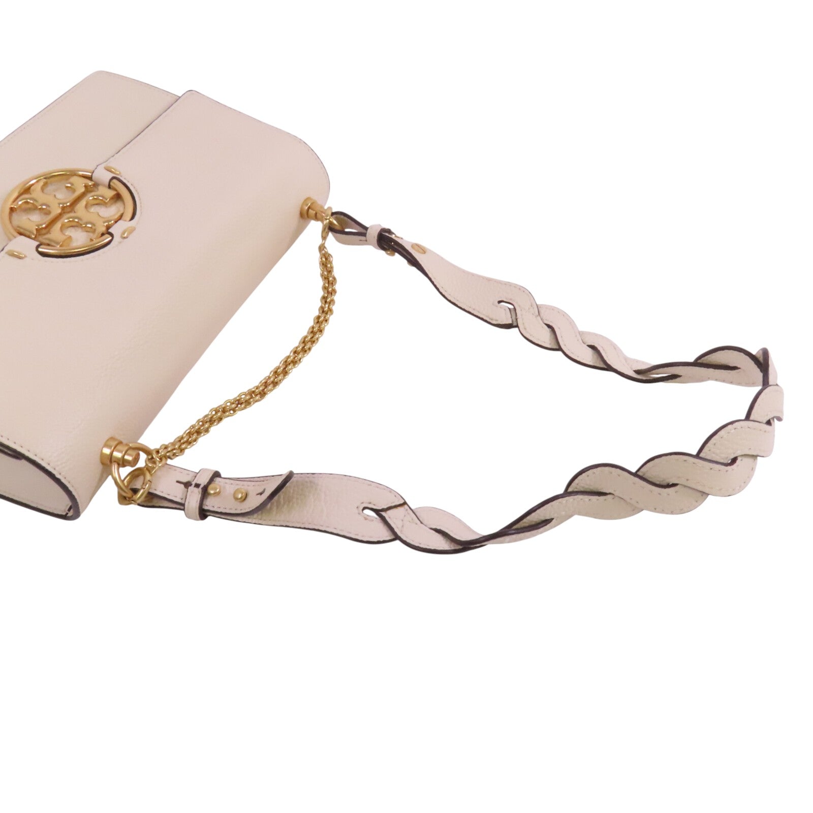Tory Burch 牛皮皮革2Way Shoulder Bag金扣鏈帶手挽肩背兩用袋