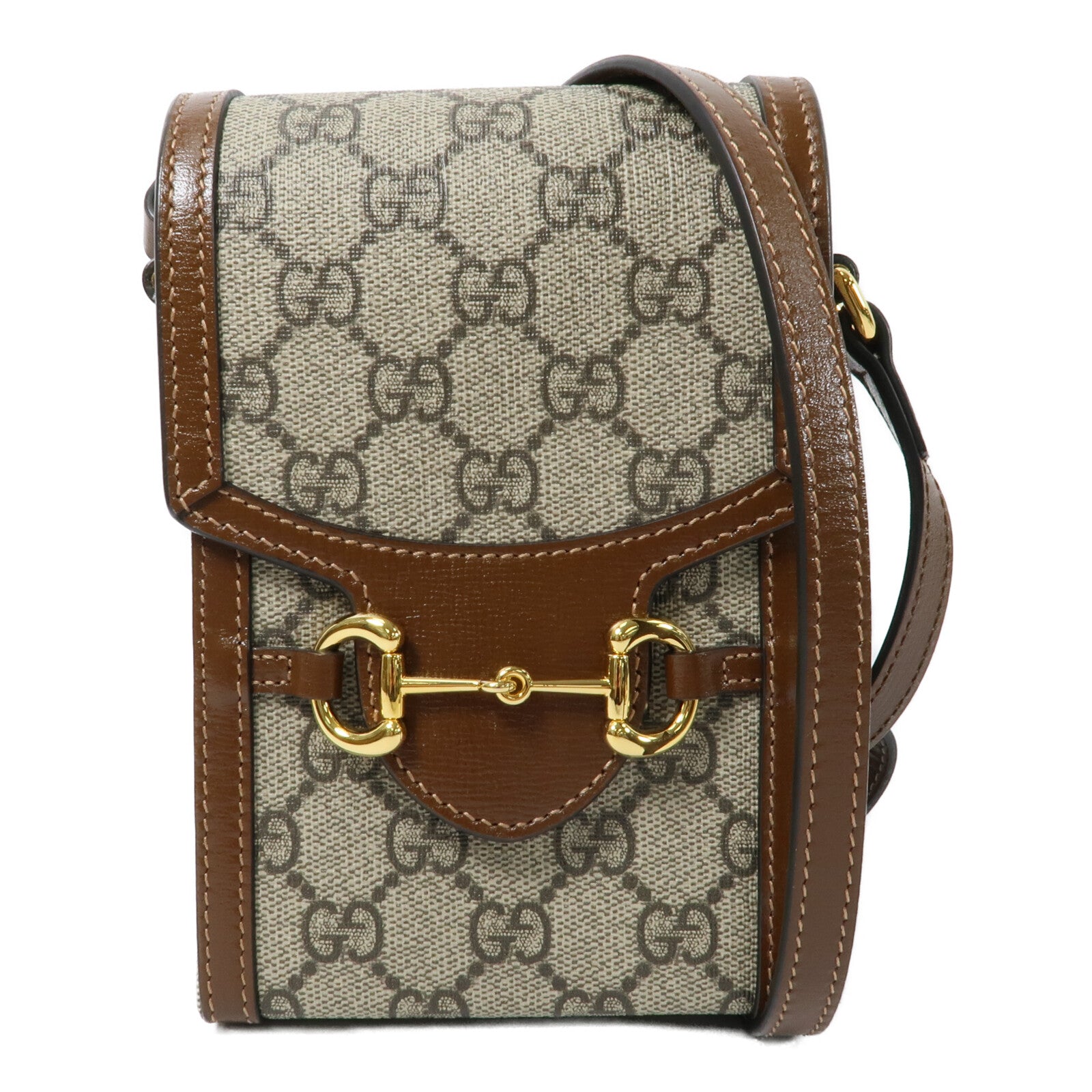 GUCCI 塗層帆布Horsebit 1955肩背袋