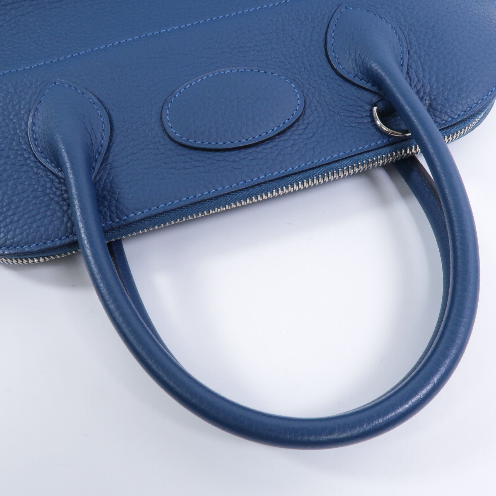 HERMES Togo皮革Bolide 31手挽袋Bleu Colvert