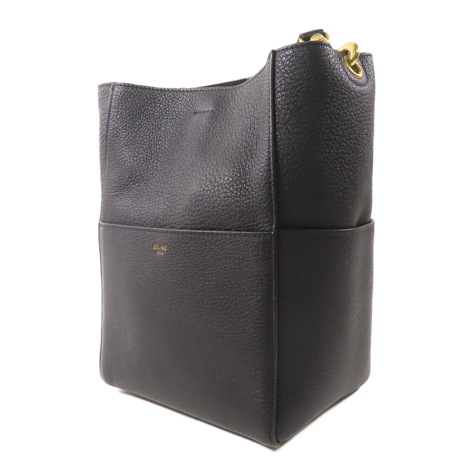 CELINE 牛皮皮革Sangle Small金扣肩背袋