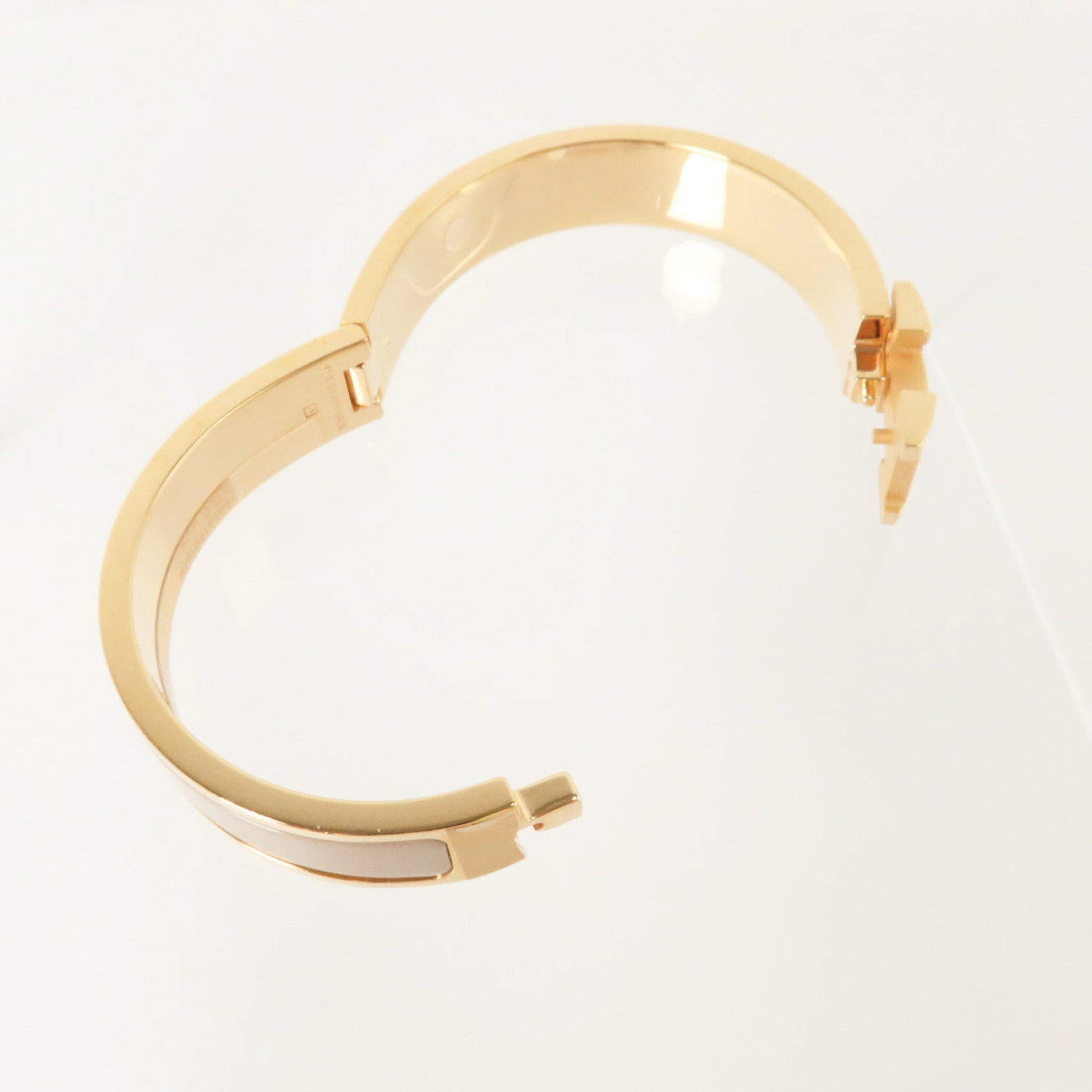 HERMES 金屬/琺瑯Clic-H Bracelet金扣手鏈