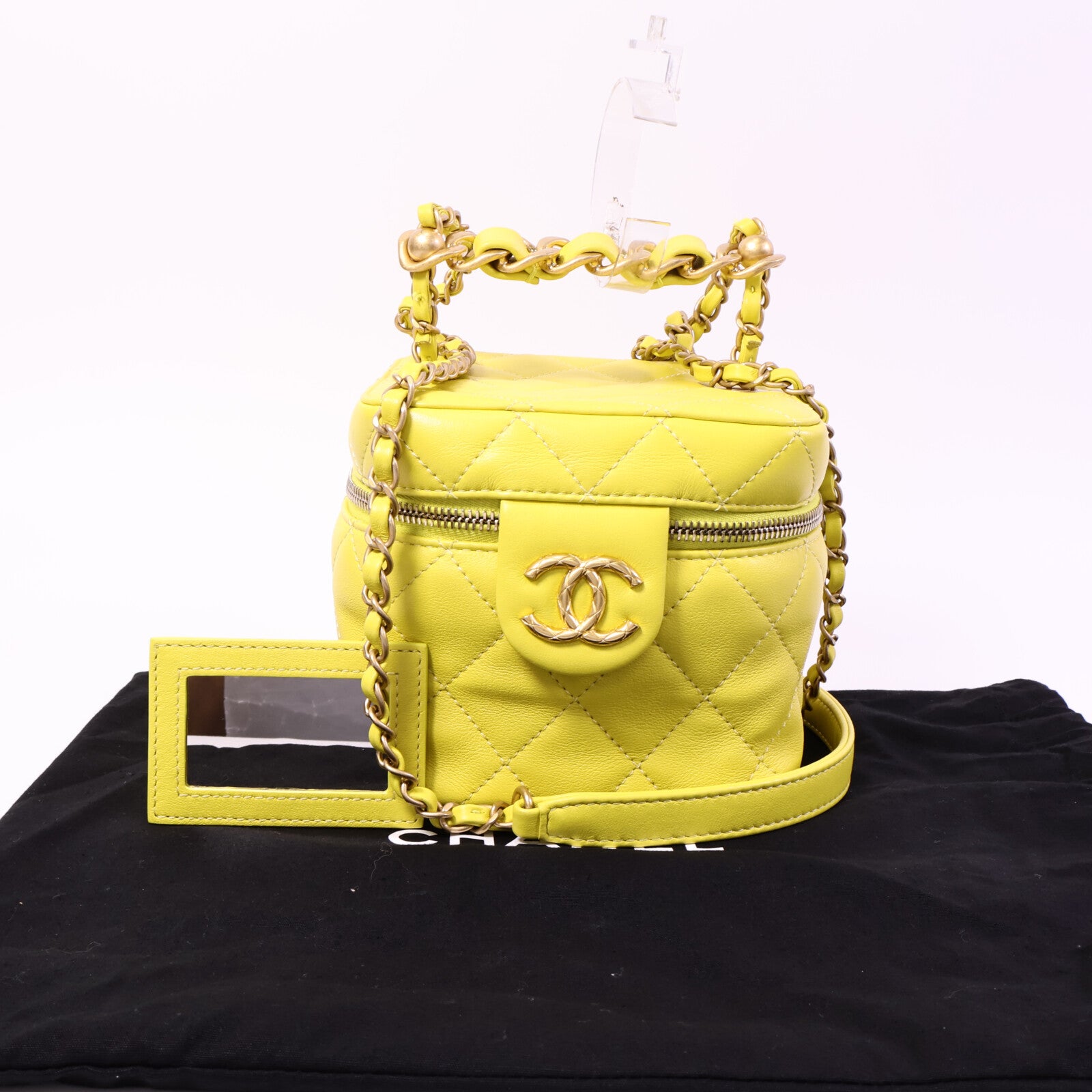 CHANEL 【激減優惠】羊皮皮革Vanity Case手挽肩背兩用袋