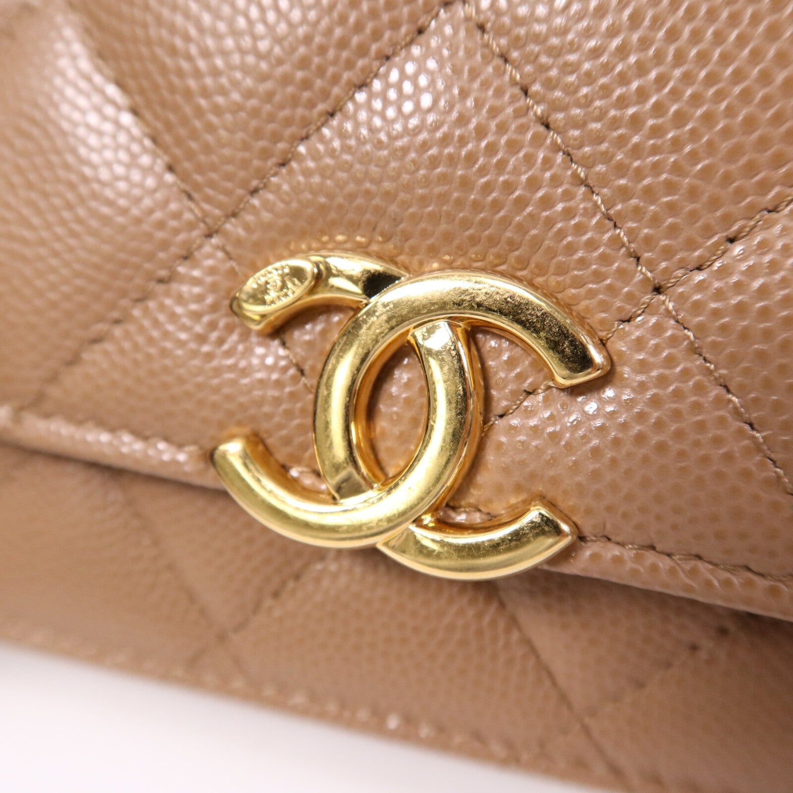 CHANEL 牛皮皮革WOC Wallet On Chain金扣鏈帶手挽肩背兩用袋