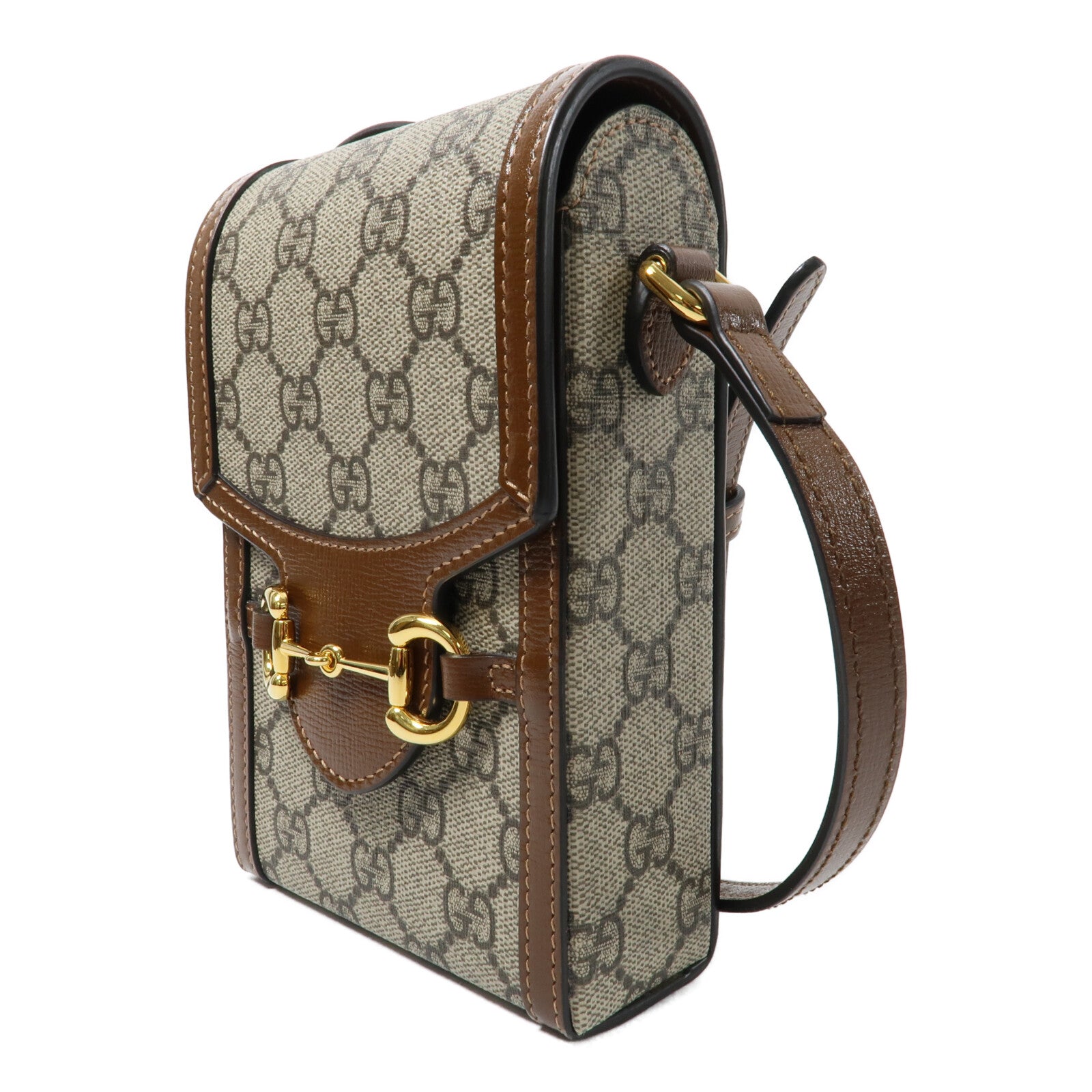 GUCCI 塗層帆布Horsebit 1955肩背袋