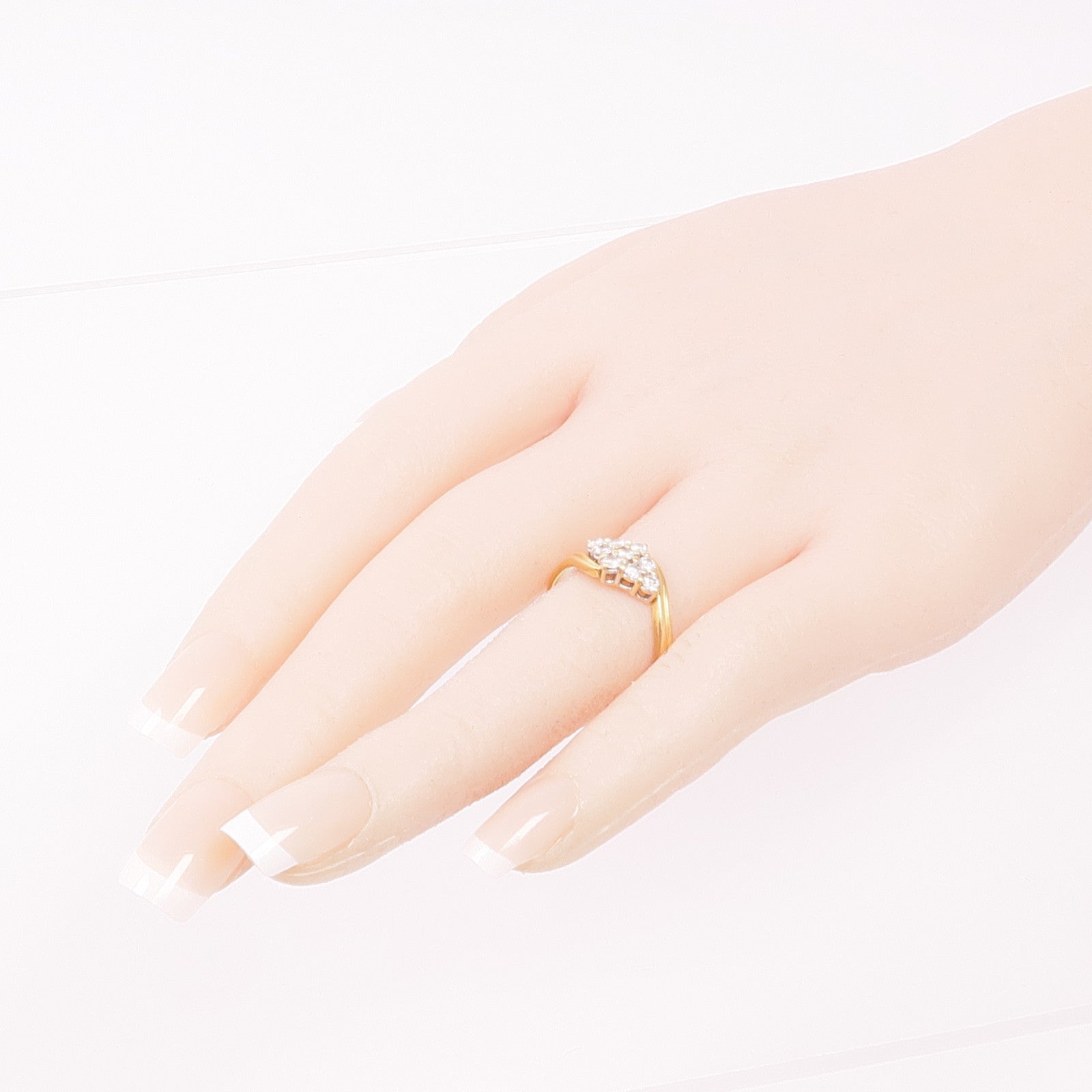 JEWELRY 【激減優惠】18K黃金/白金Diamond Ring鑽石戒指US#8