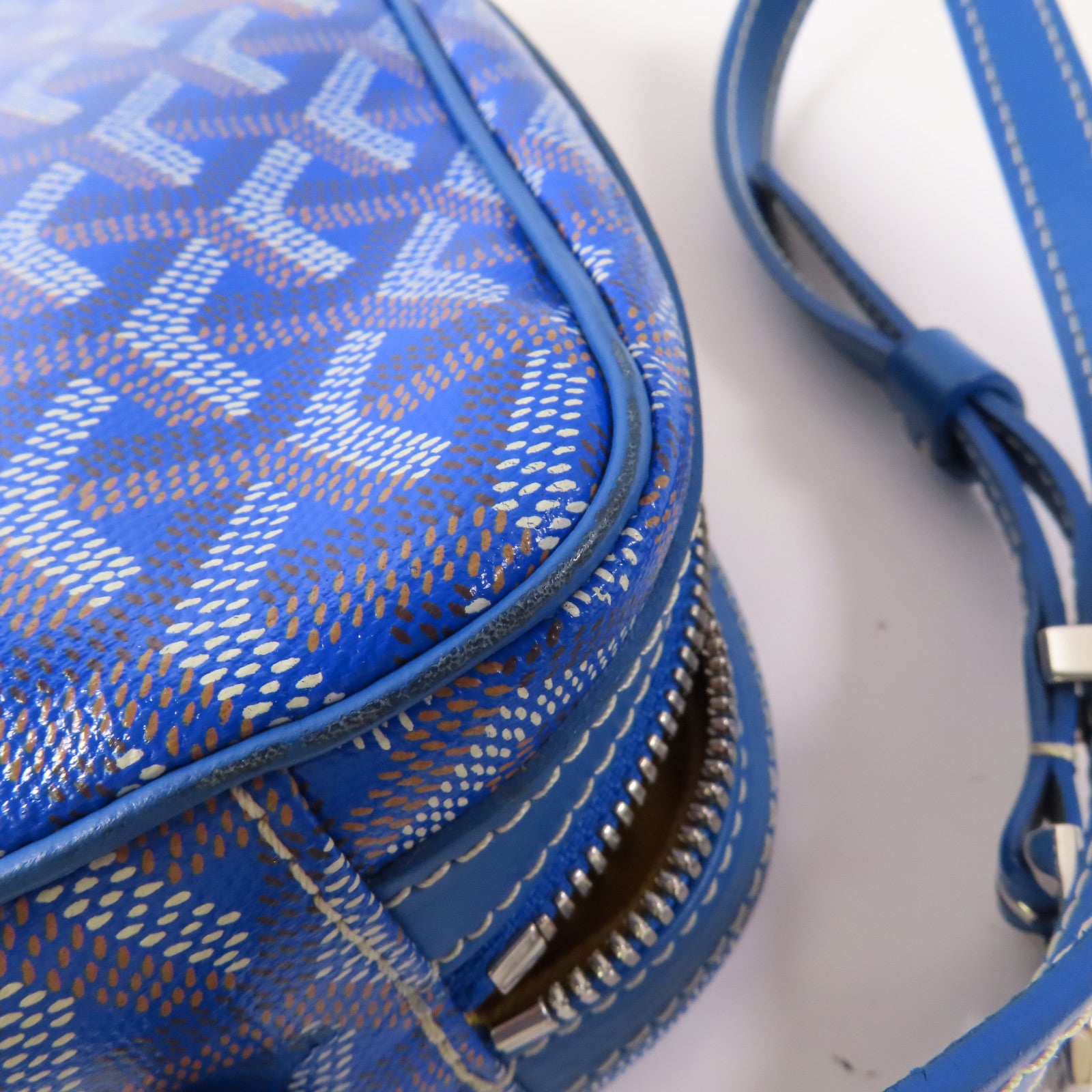 GOYARD 塗層帆布Sac Cap Vert銀扣肩背袋