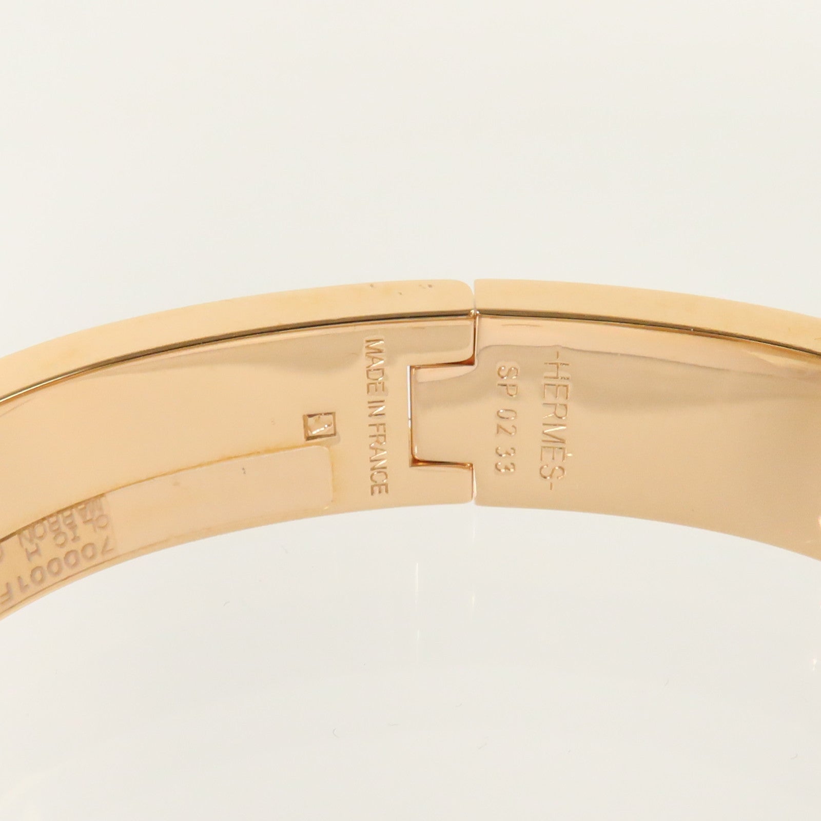 HERMES 金屬/琺瑯Clic-H Bracelet金扣手鏈