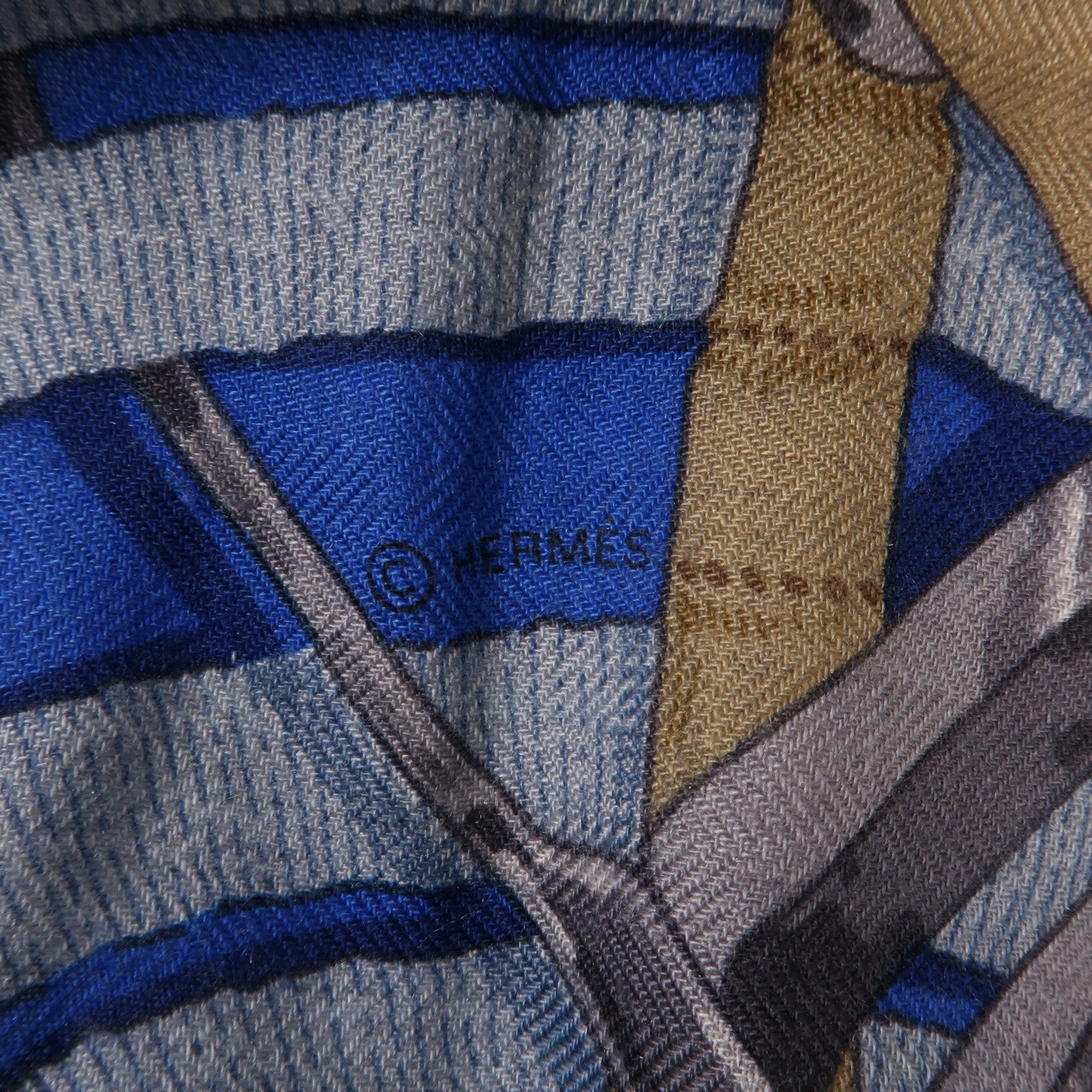 HERMES 羊絨Scarf圍巾Blue
