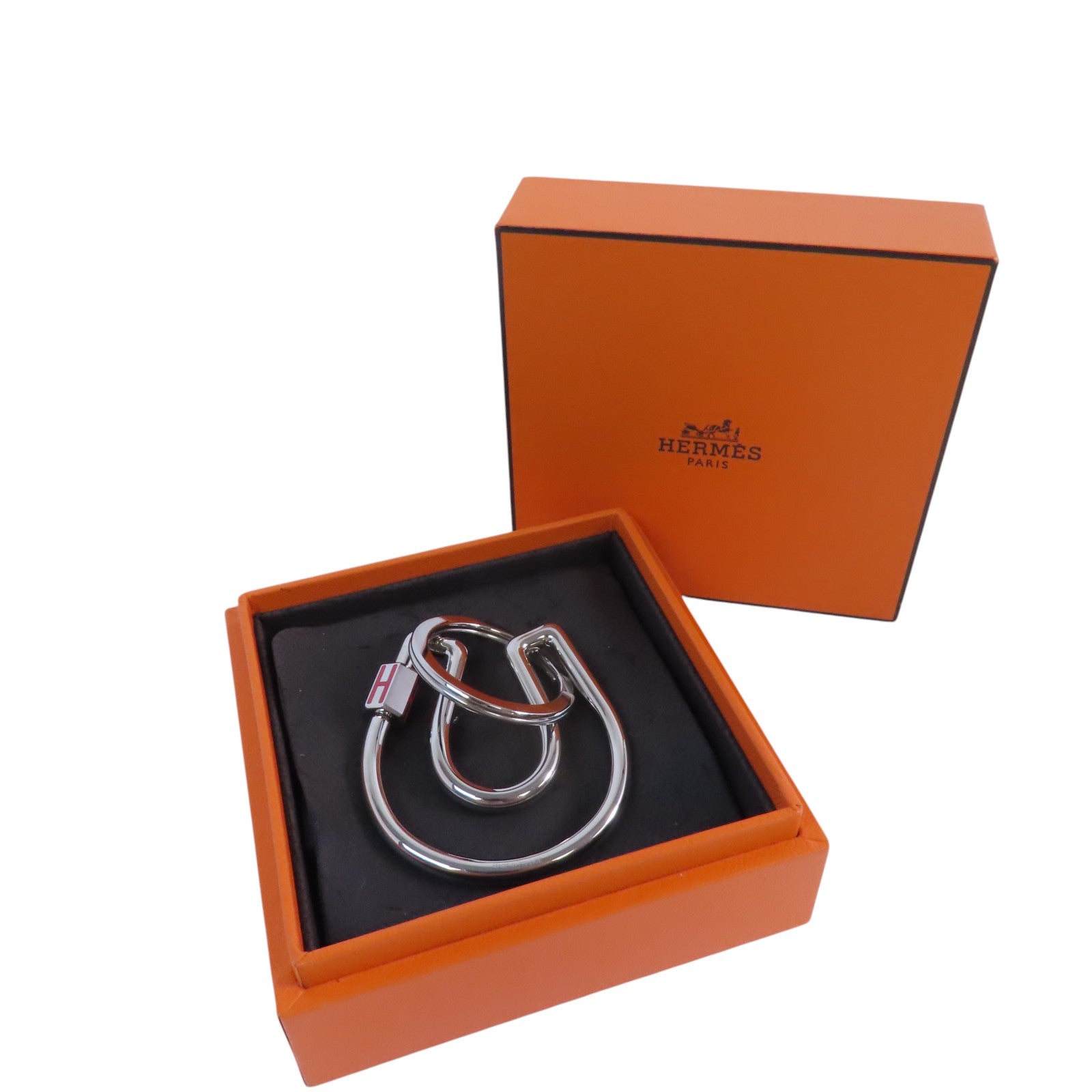 HERMES 金屬Fer A Cheval Key Ring銀扣鎖匙扣
