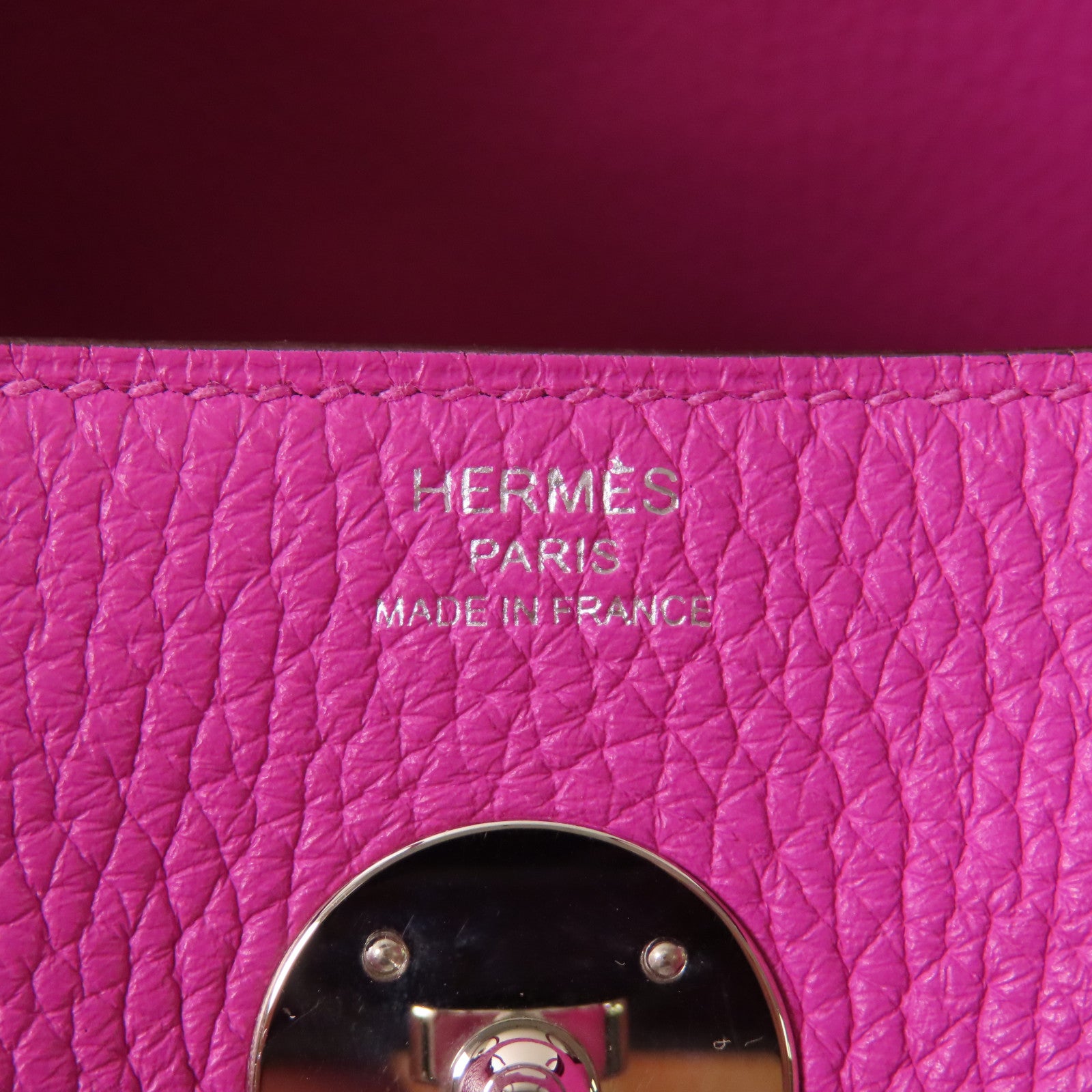 HERMES Clemence皮革Lindy 26銀扣手挽肩背兩用袋Magnolia