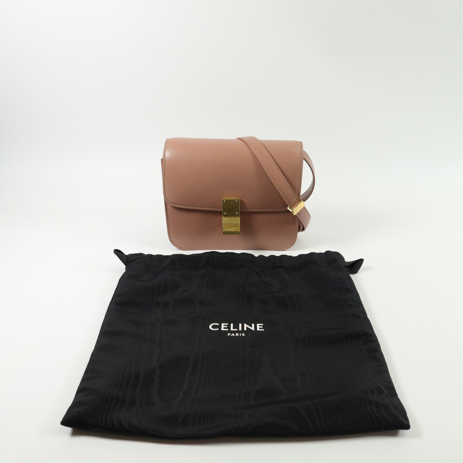 CELINE 牛皮皮革Mini Classic Box肩背袋