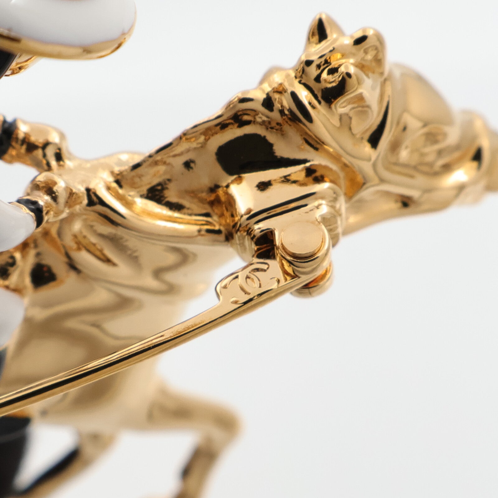 CHANEL 金屬Coco Mark Horse & Jockey Brooch胸針