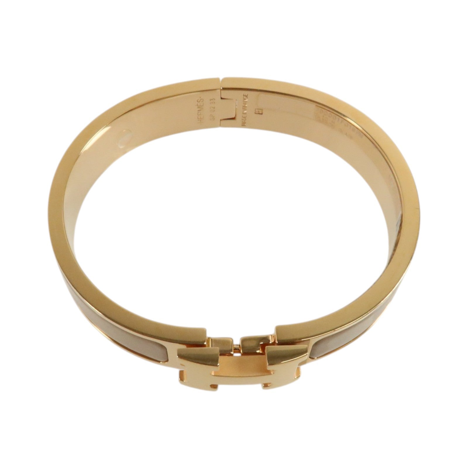 HERMES 金屬/琺瑯Clic-H Bracelet金扣手鏈