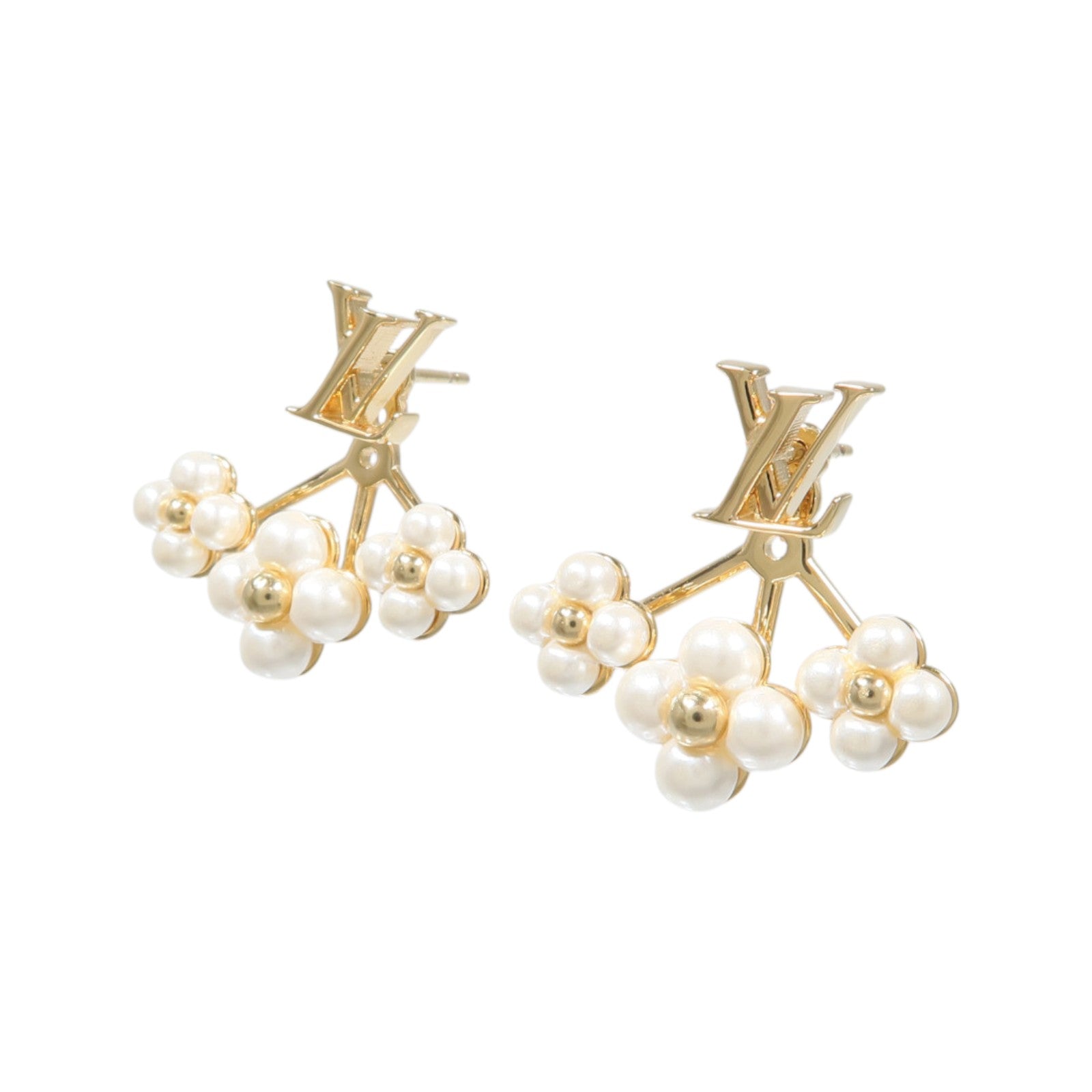 LOUIS VUITTON 金屬/PVC Floragram Earrings