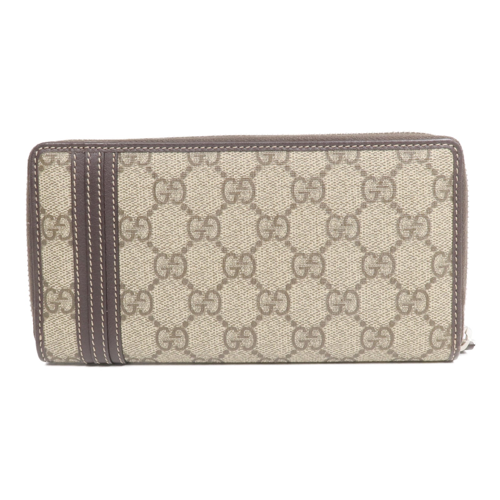 GUCCI 塗層帆布Long Wallet銀扣長錢包