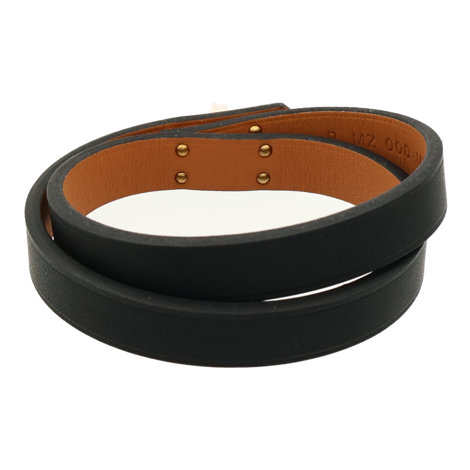 HERMES Swift皮革Mini Kelly Double Tour金扣手鏈Noir