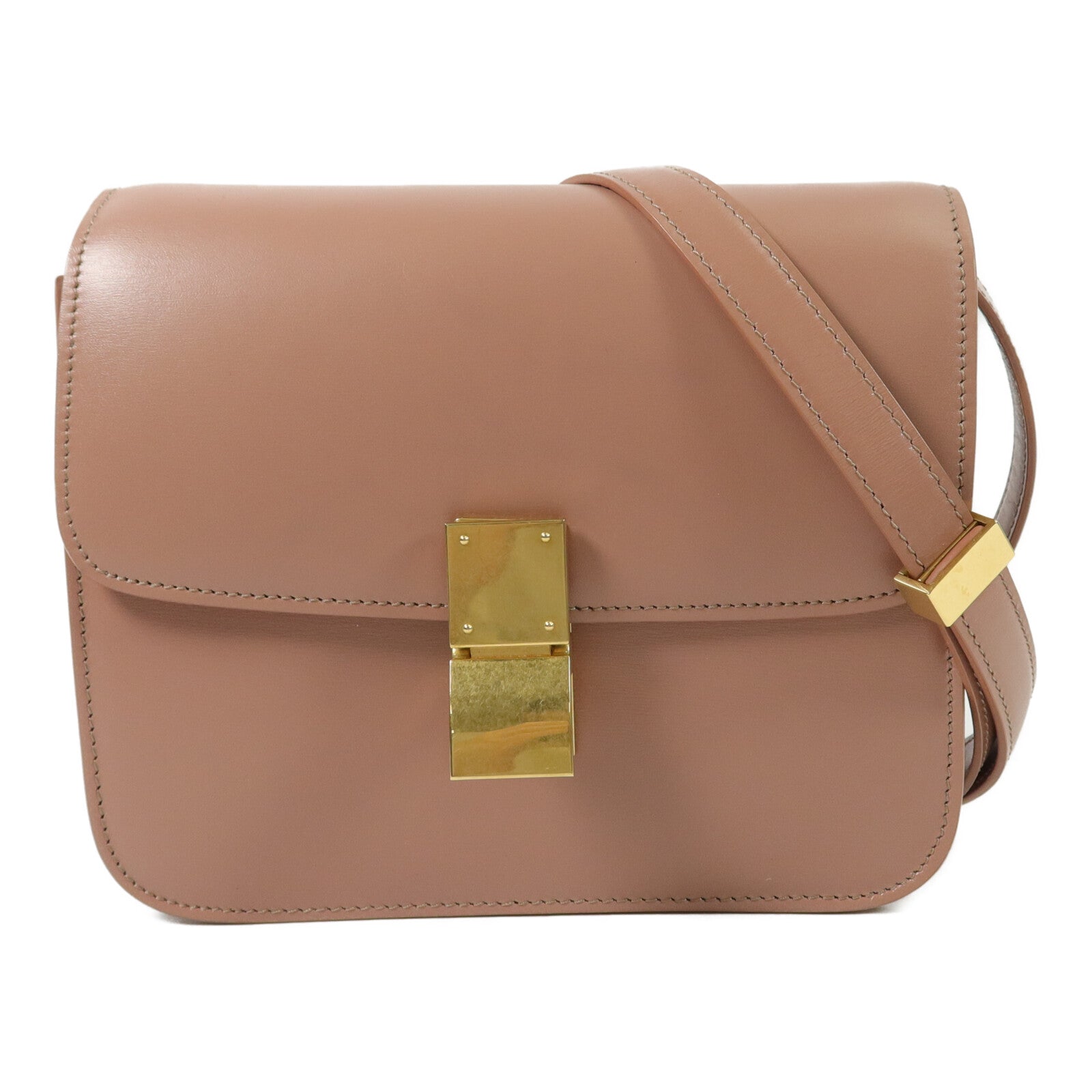 CELINE 牛皮皮革Mini Classic Box肩背袋