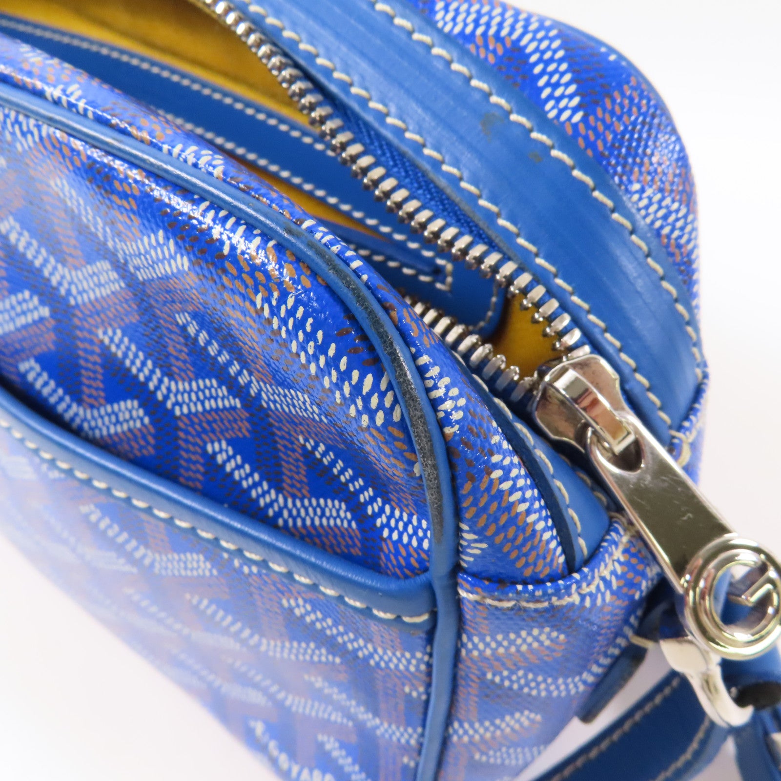 GOYARD 塗層帆布Sac Cap Vert銀扣肩背袋