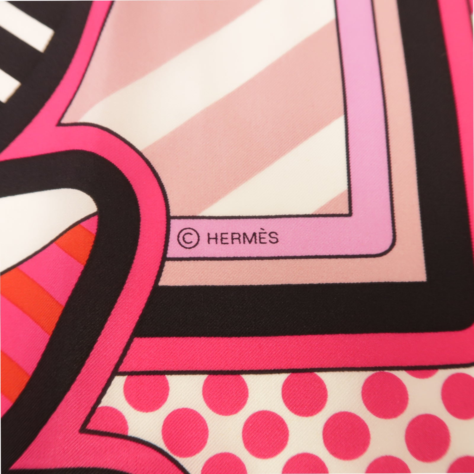 HERMES 絲質Scarf 140圍巾粉紅色