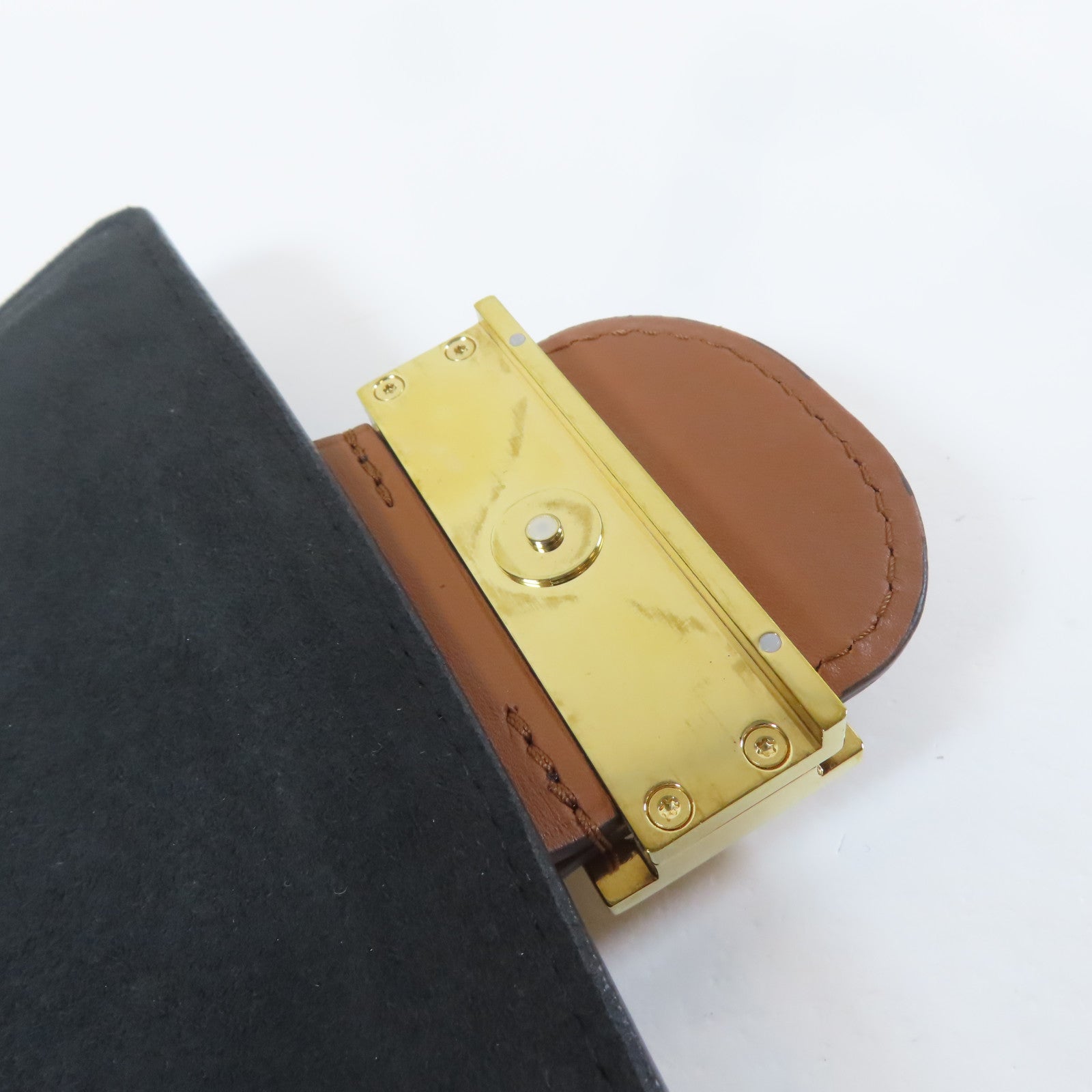 LOUIS VUITTON Monogram Mini Dauphine金扣肩背袋啡色