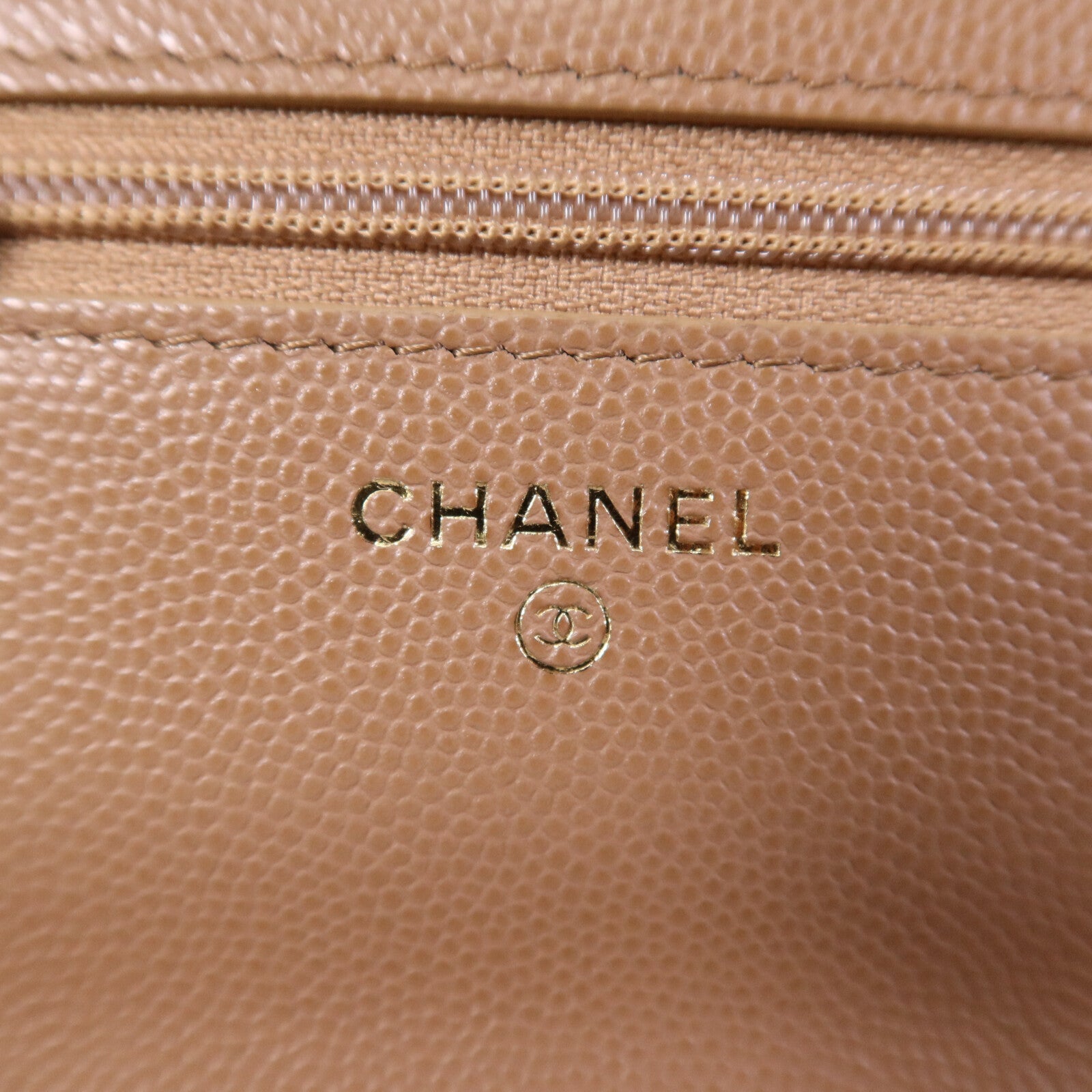 CHANEL 牛皮皮革WOC Wallet On Chain金扣鏈帶手挽肩背兩用袋