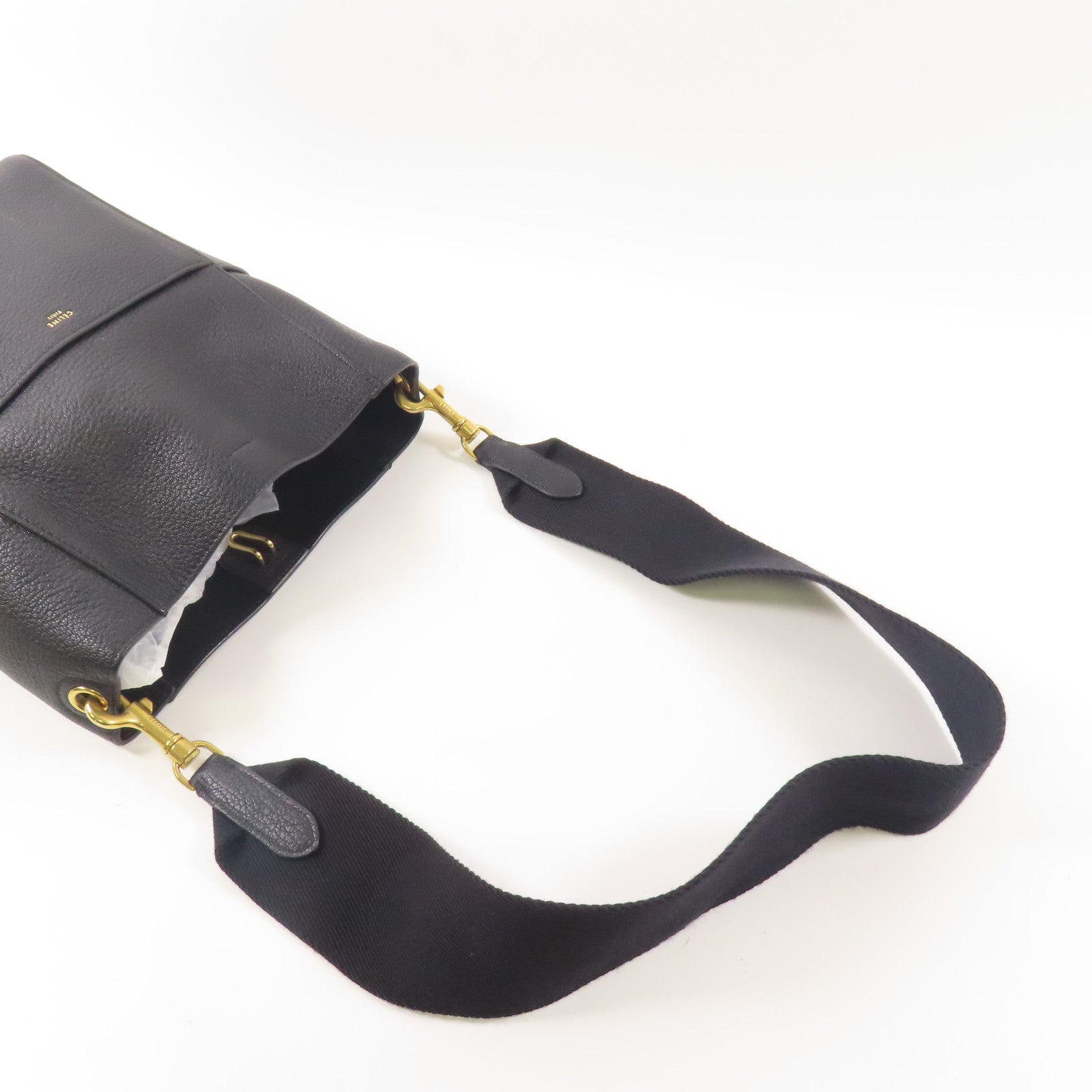 CELINE 牛皮皮革Sangle Small金扣肩背袋