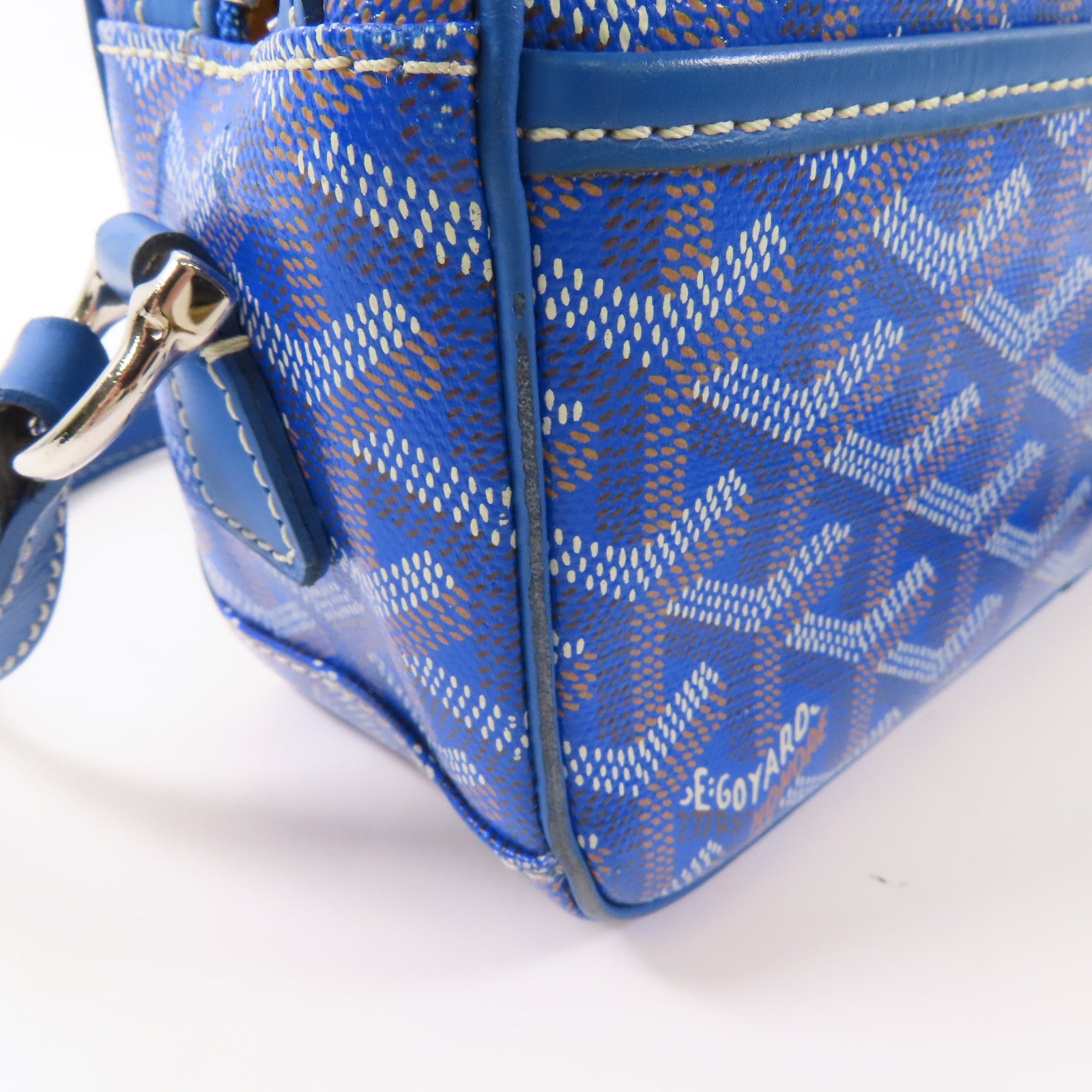 GOYARD 塗層帆布Sac Cap Vert銀扣肩背袋