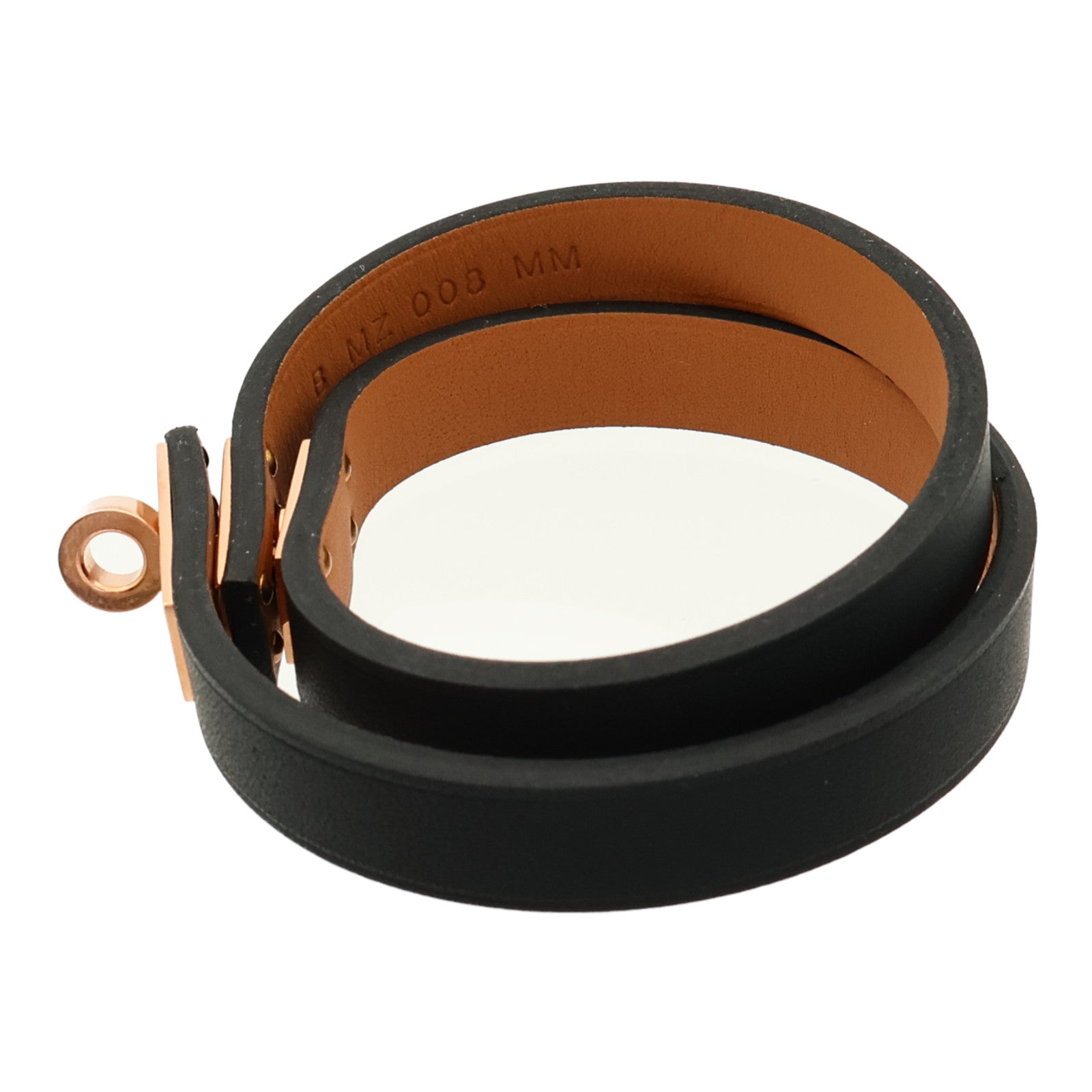 HERMES Swift皮革Mini Kelly Double Tour金扣手鏈Noir