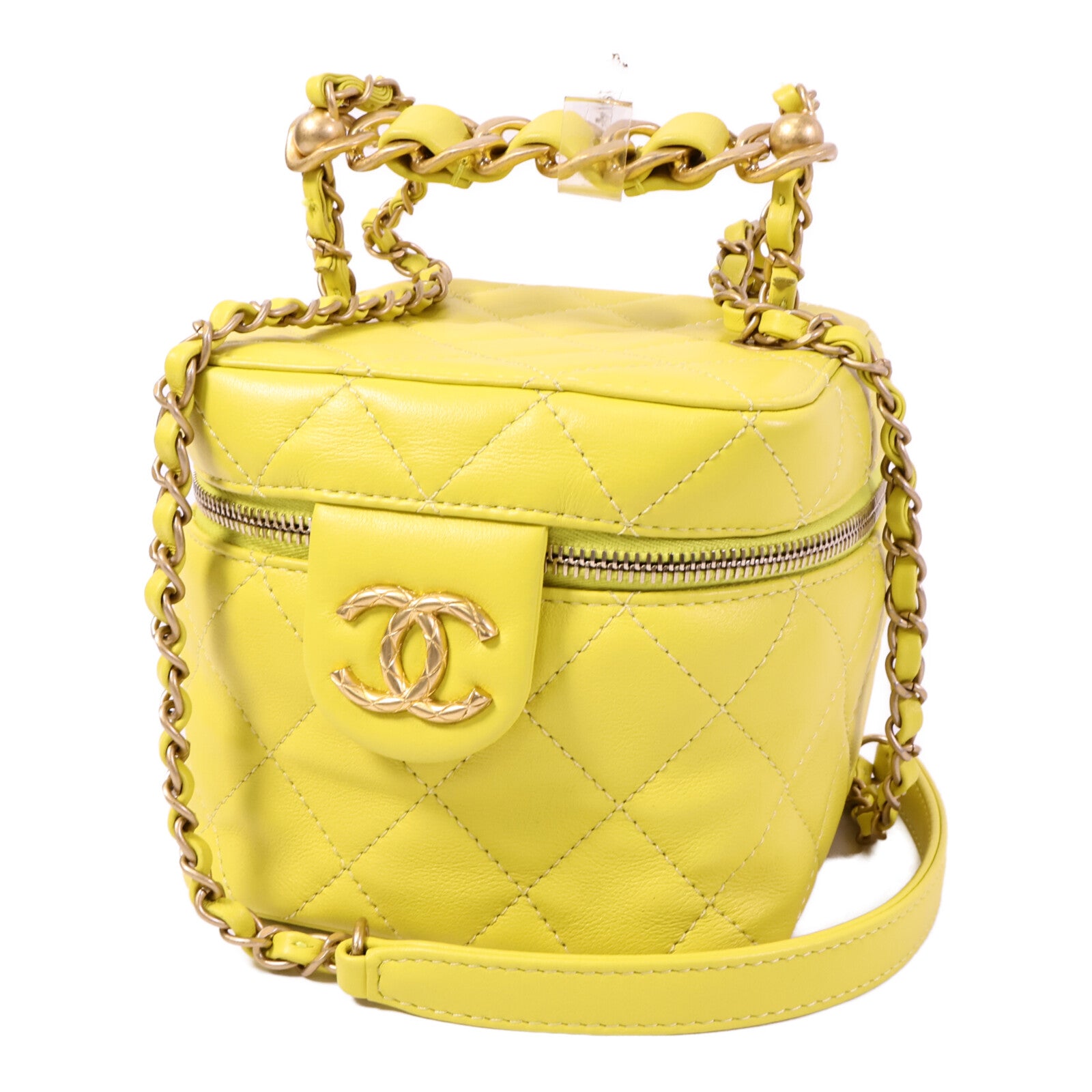 CHANEL 【激減優惠】羊皮皮革Vanity Case手挽肩背兩用袋