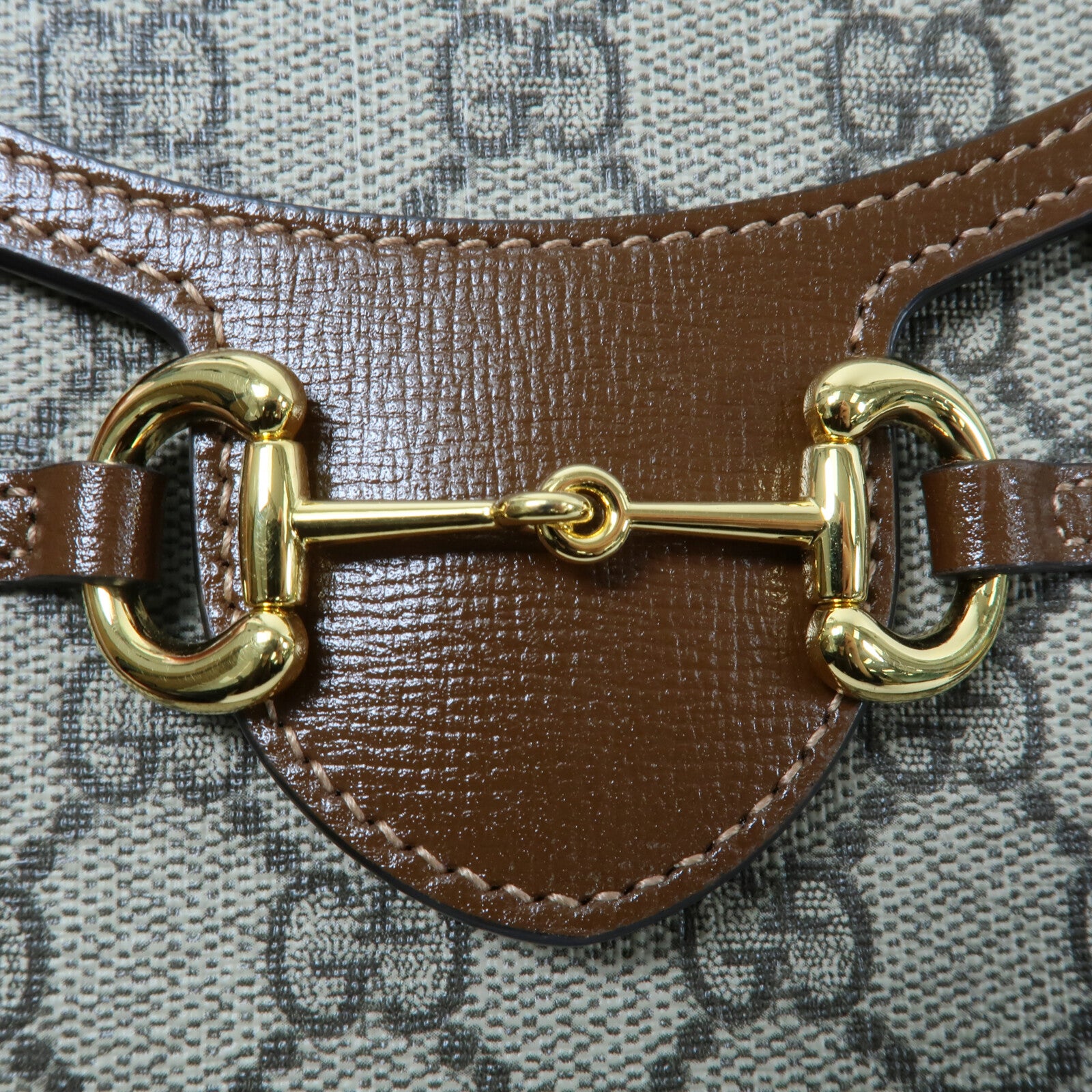 GUCCI 塗層帆布Horsebit 1955肩背袋