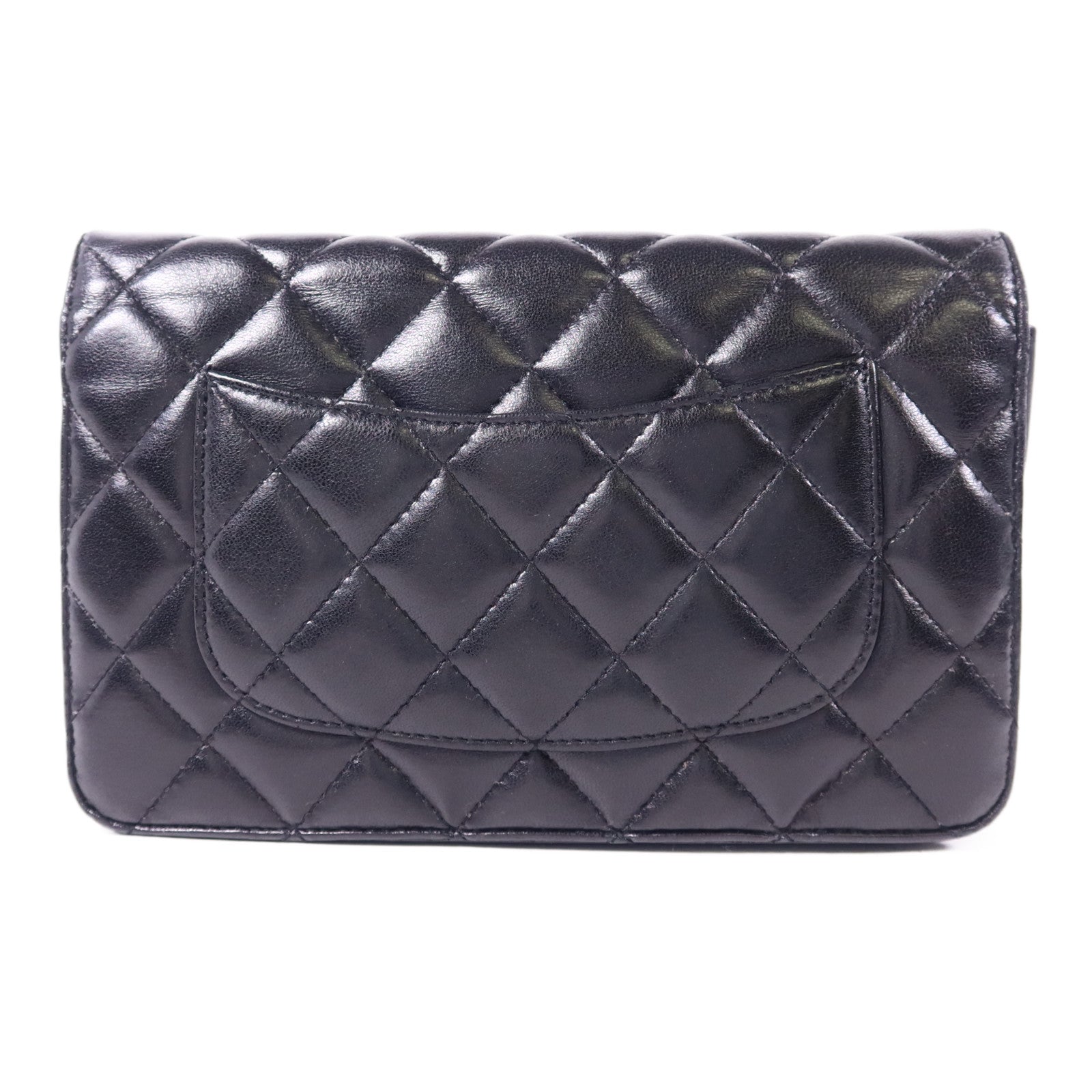 CHANEL 羊皮皮革WOC Wallet On Chain銀扣鏈帶肩背袋