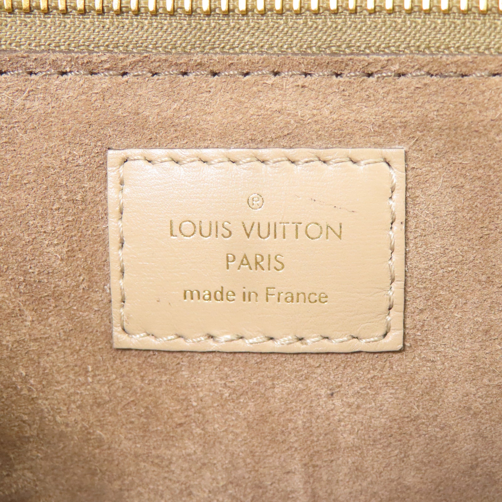 LOUIS VUITTON 牛皮皮革/羊絨Tote W PM金扣手挽袋