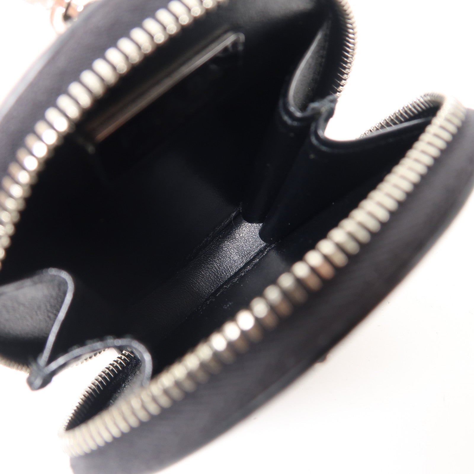 PRADA 牛皮皮革Coin Case銀扣零錢包黑色